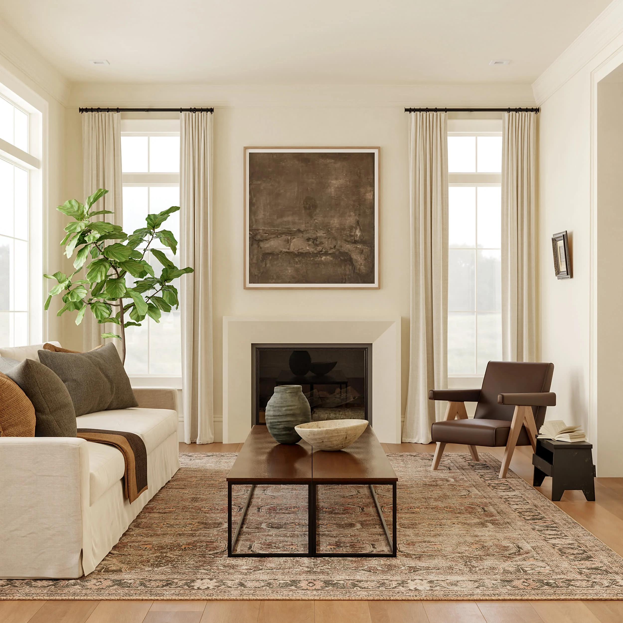 Red Bank Antiqued Jute-Blend Rug | Light Brown - Image 2
