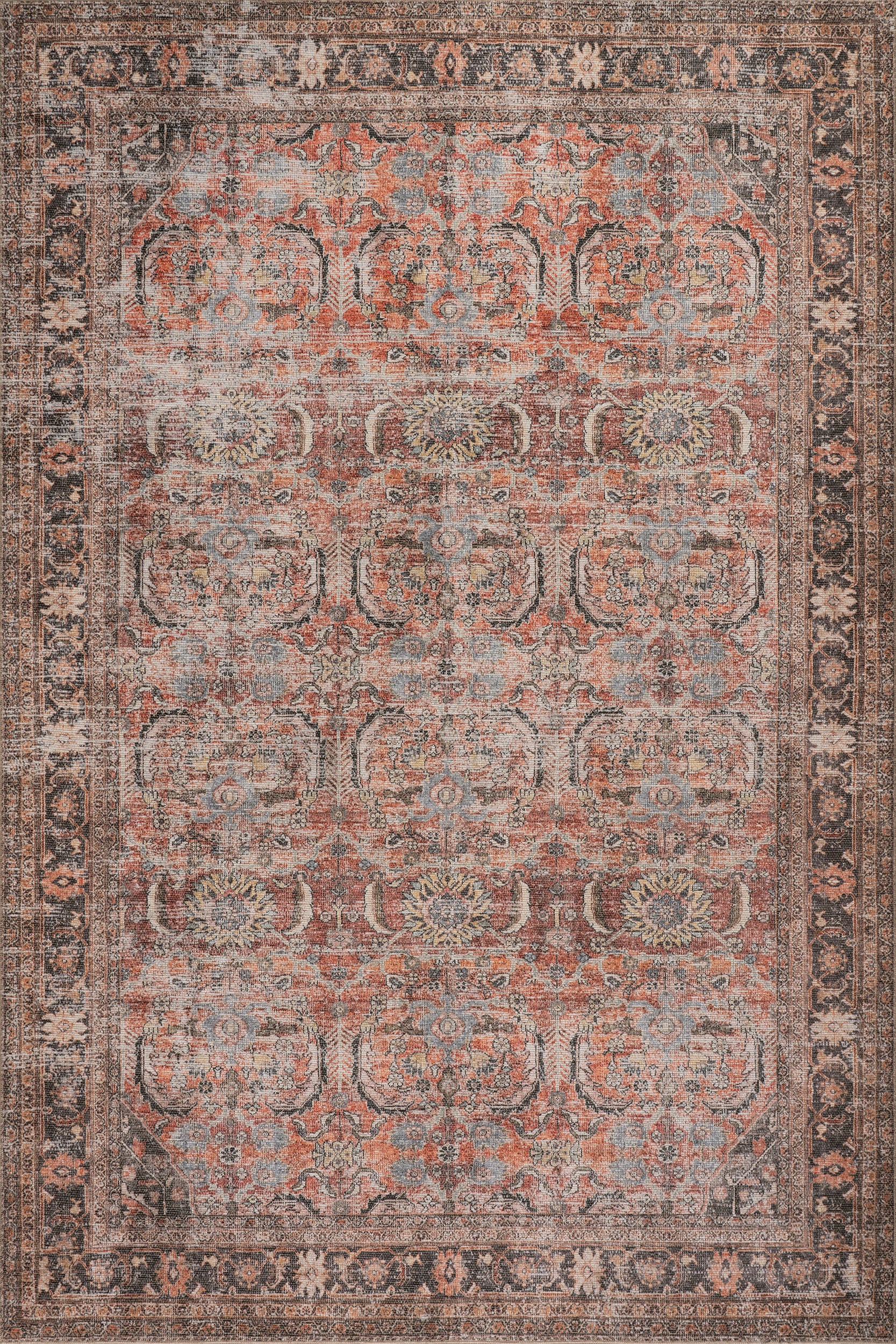 Red Bank Antiqued Jute-Blend Rug | Multicolor