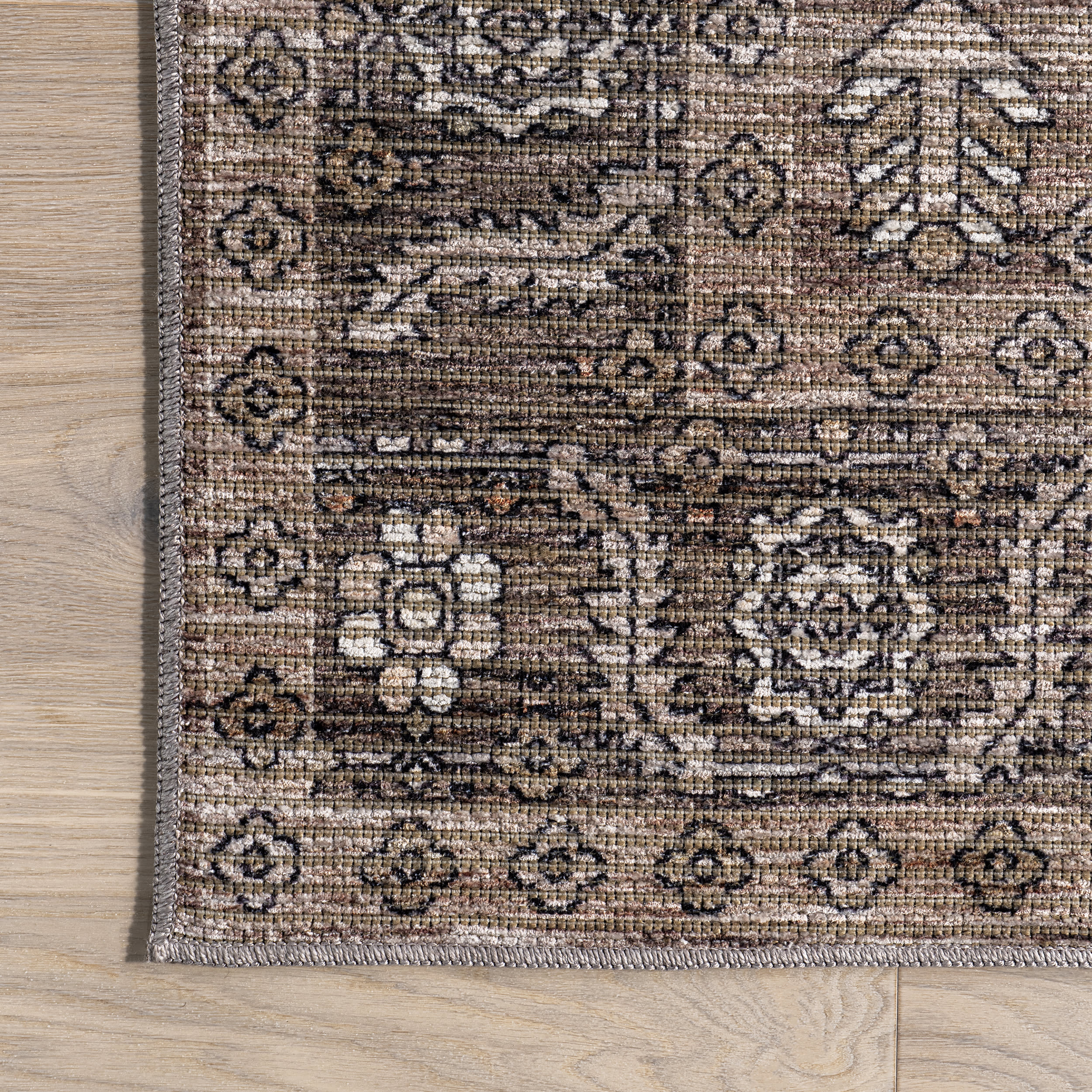 Redwood Vintage Washable Rug | Taupe - Image 3