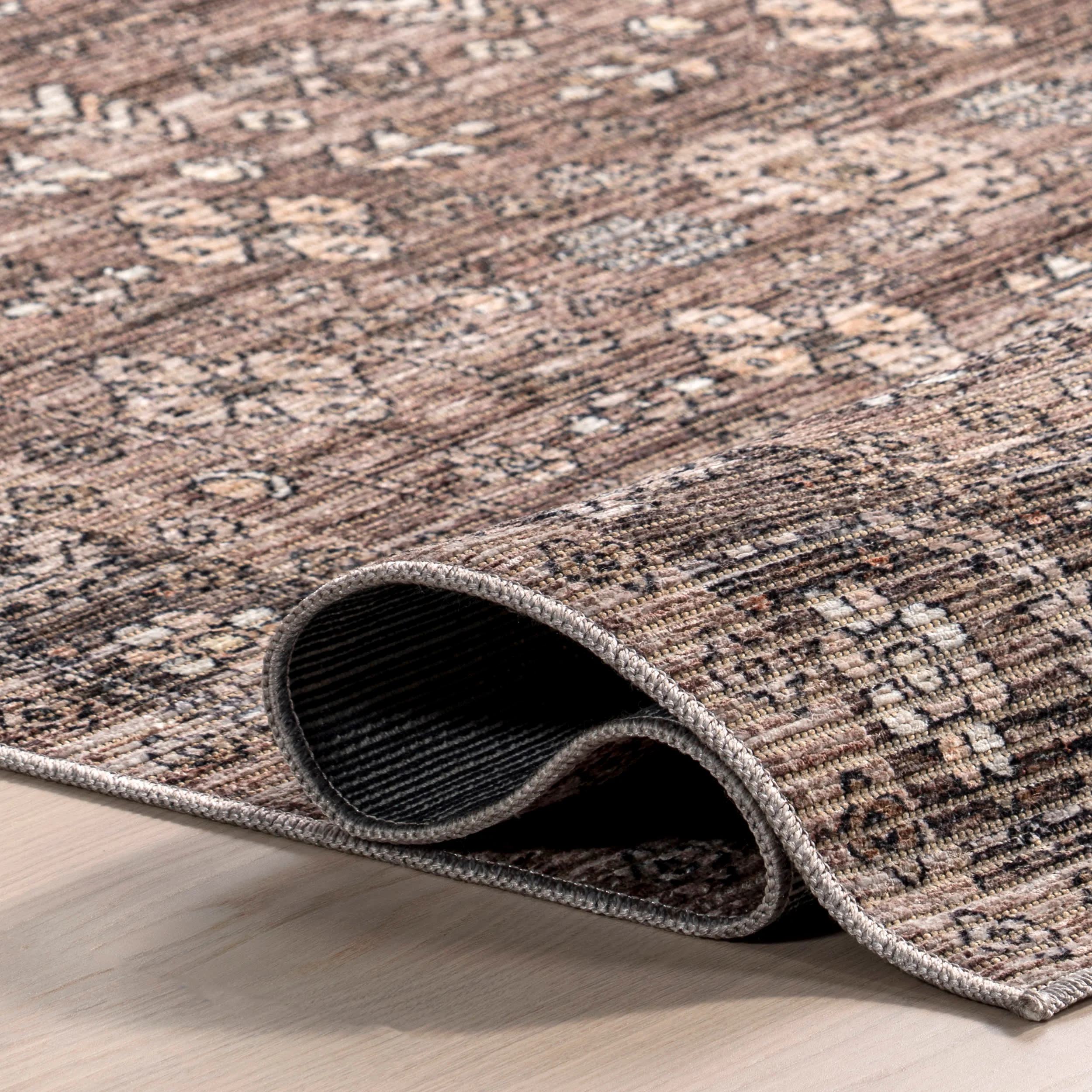 Redwood Vintage Washable Rug | Taupe - Image 6