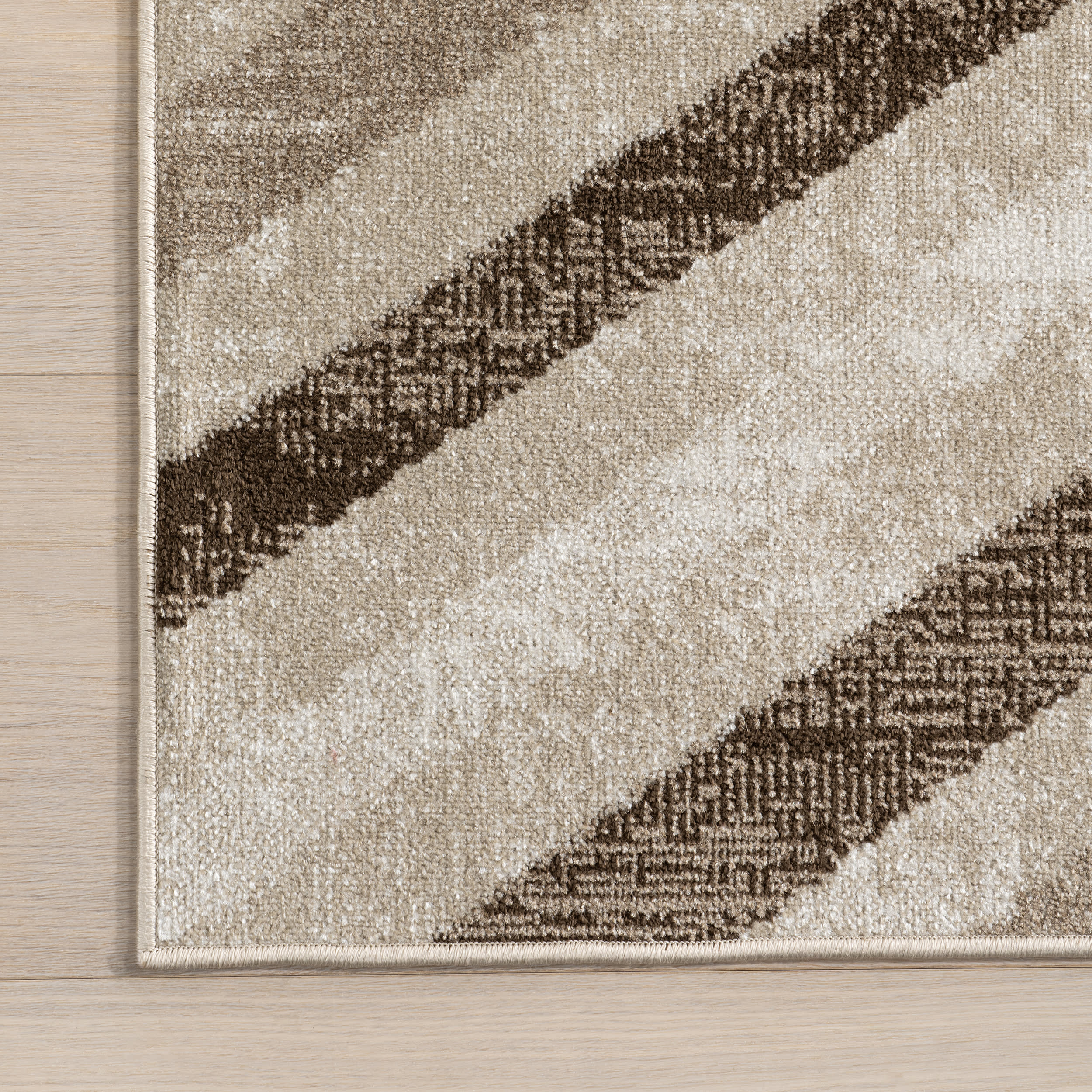 Reeba Washable Distressed Rug | Light Brown - Image 4