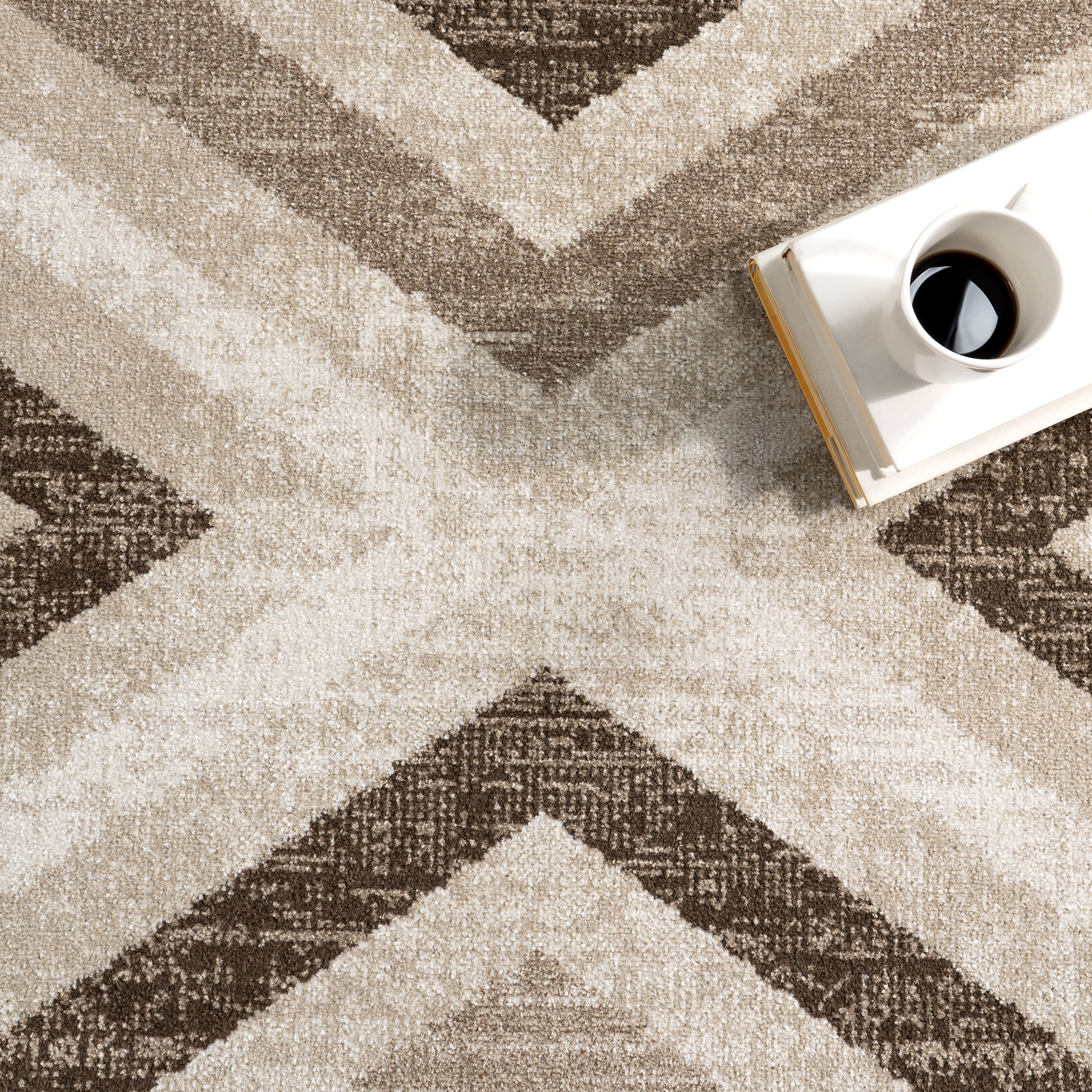 Reeba Washable Distressed Rug | Light Brown - Image 8