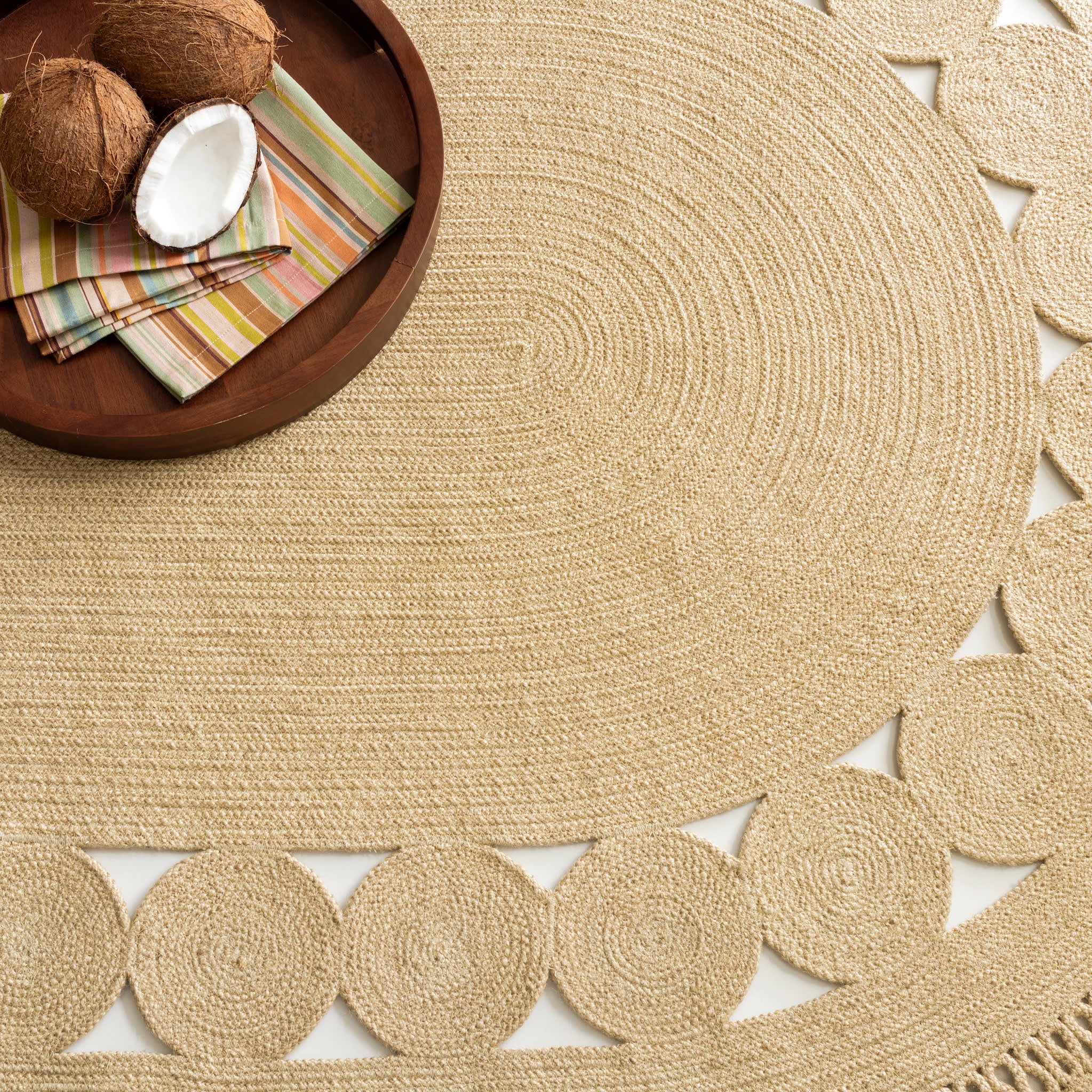 Reef Handwoven Indoor/Outdoor Oval Rug | Natural - Image 3