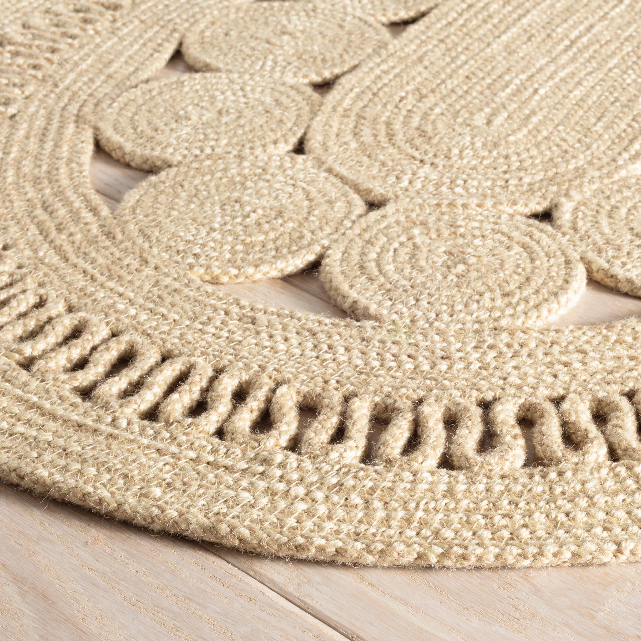 Reef Handwoven Indoor/Outdoor Oval Rug | Natural - Image 4