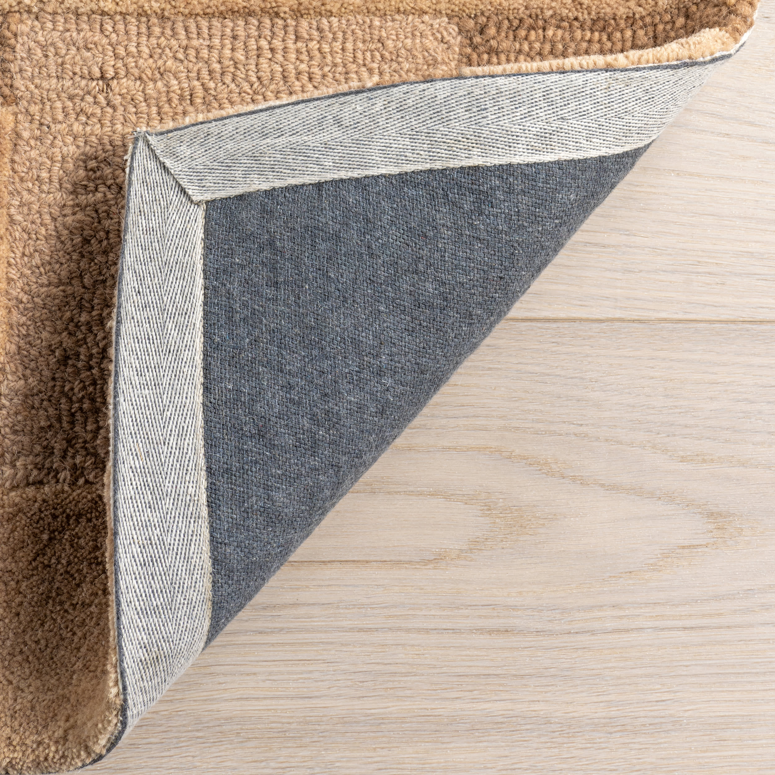 Remy Crosshatch Wool Rug | Brown - Image 6