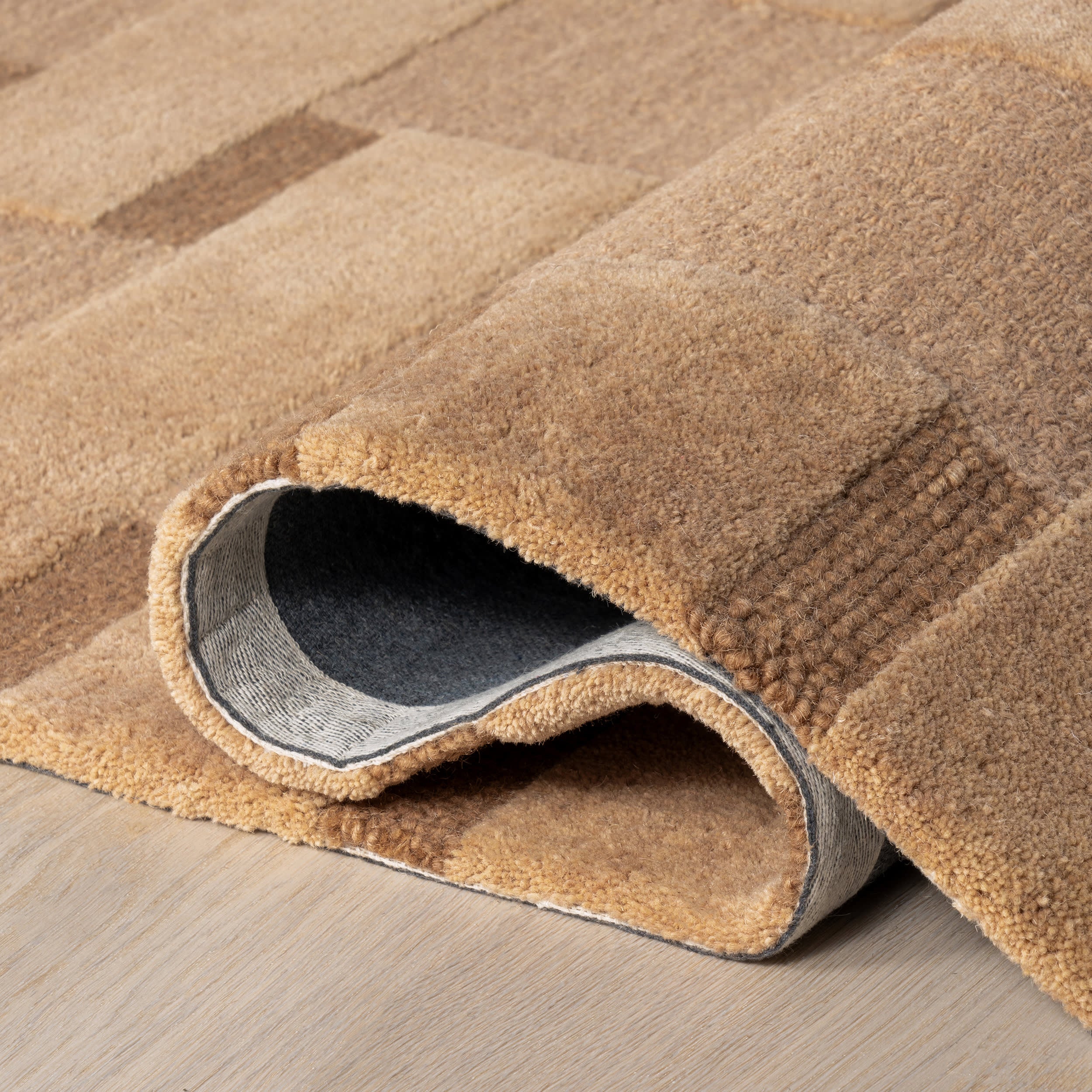 Remy Crosshatch Wool Rug | Brown - Image 8