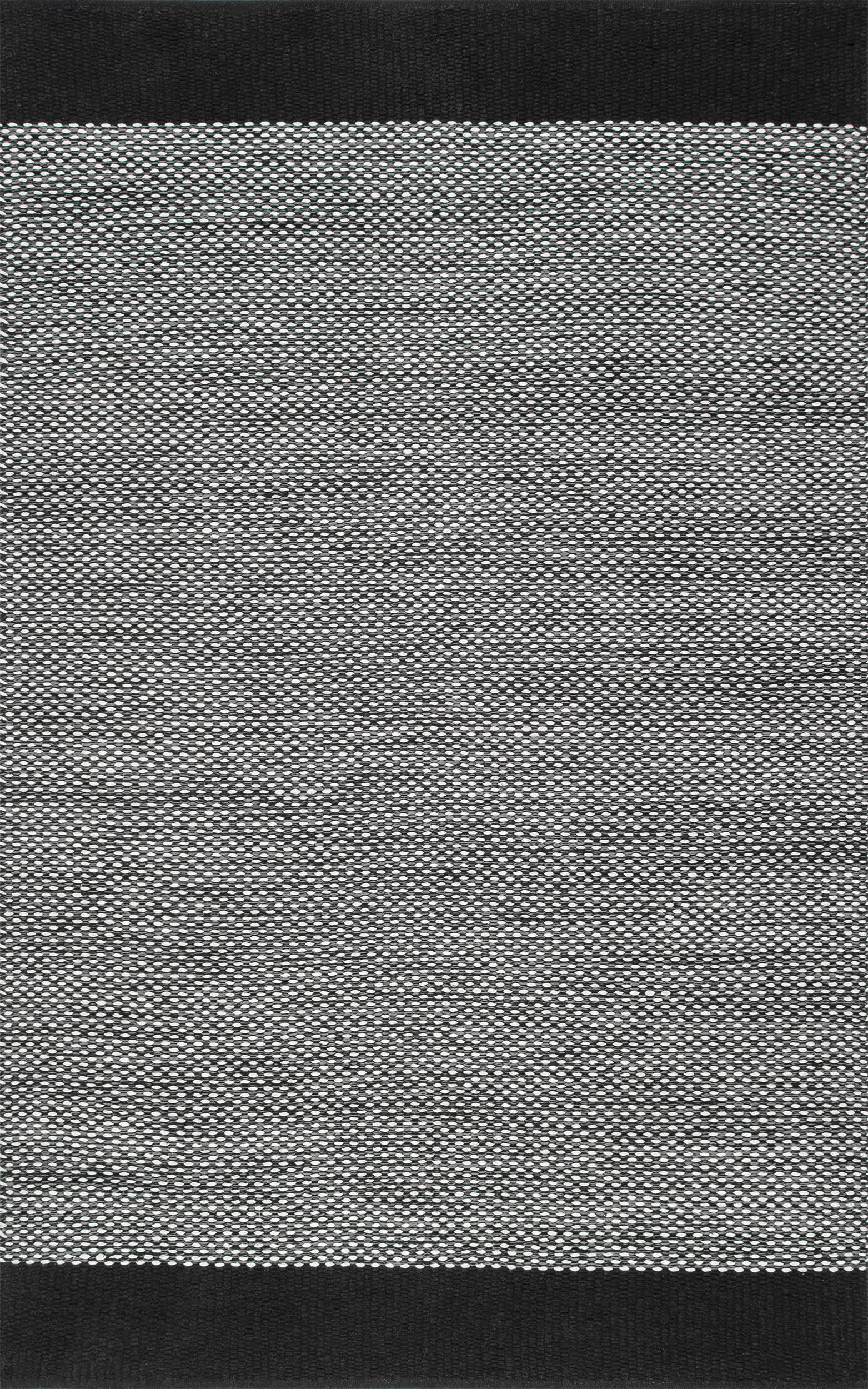 Reversible Cotton Solid Flatweave Rug | Black