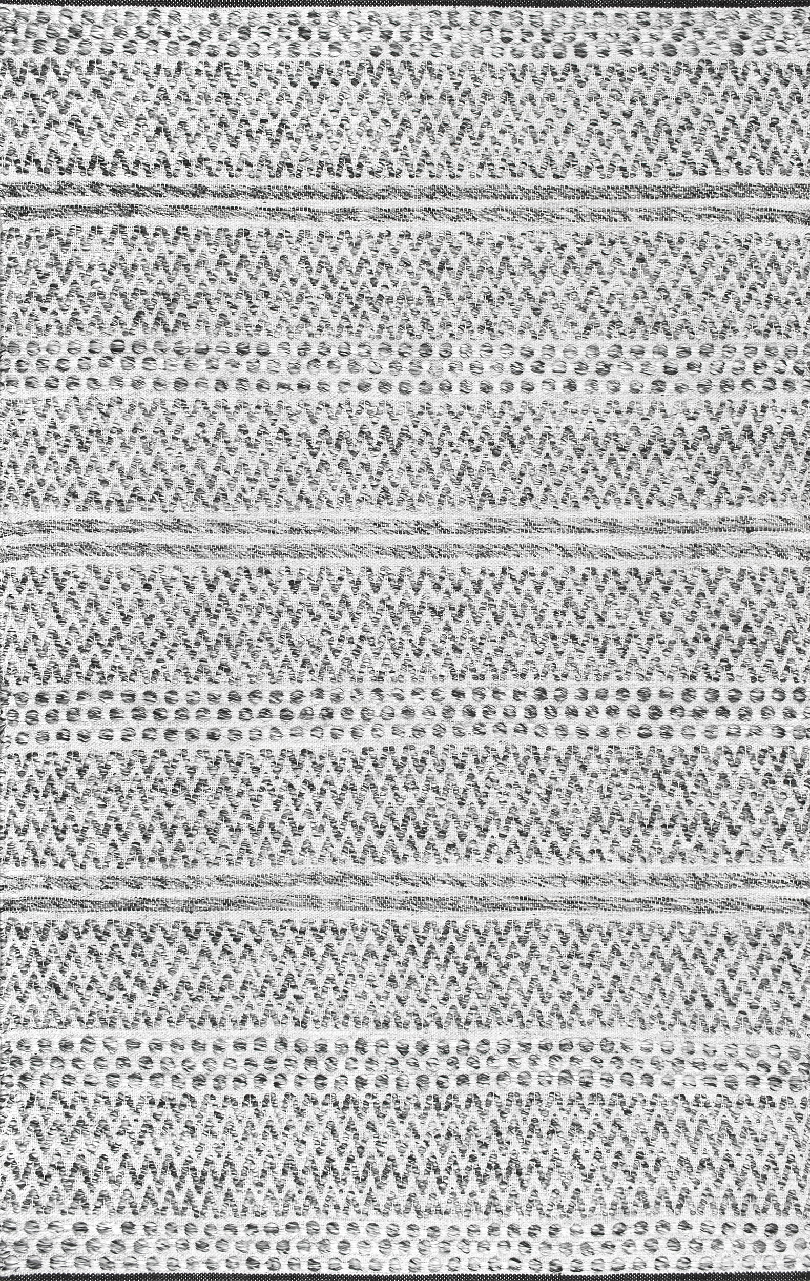 Reversible Striped Bands Indoor/Outdoor Rug | Silver
