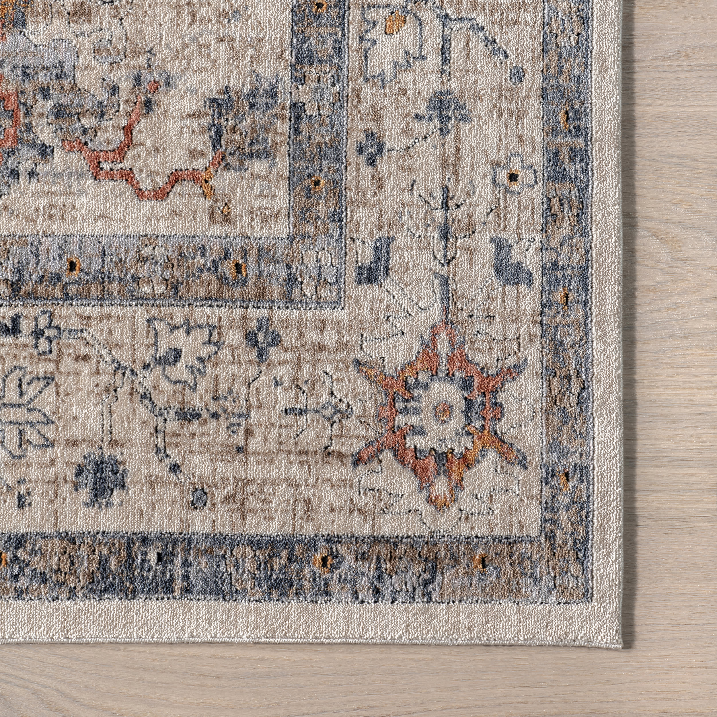 Revkah Traditional Vintage Rug | Beige - Image 3