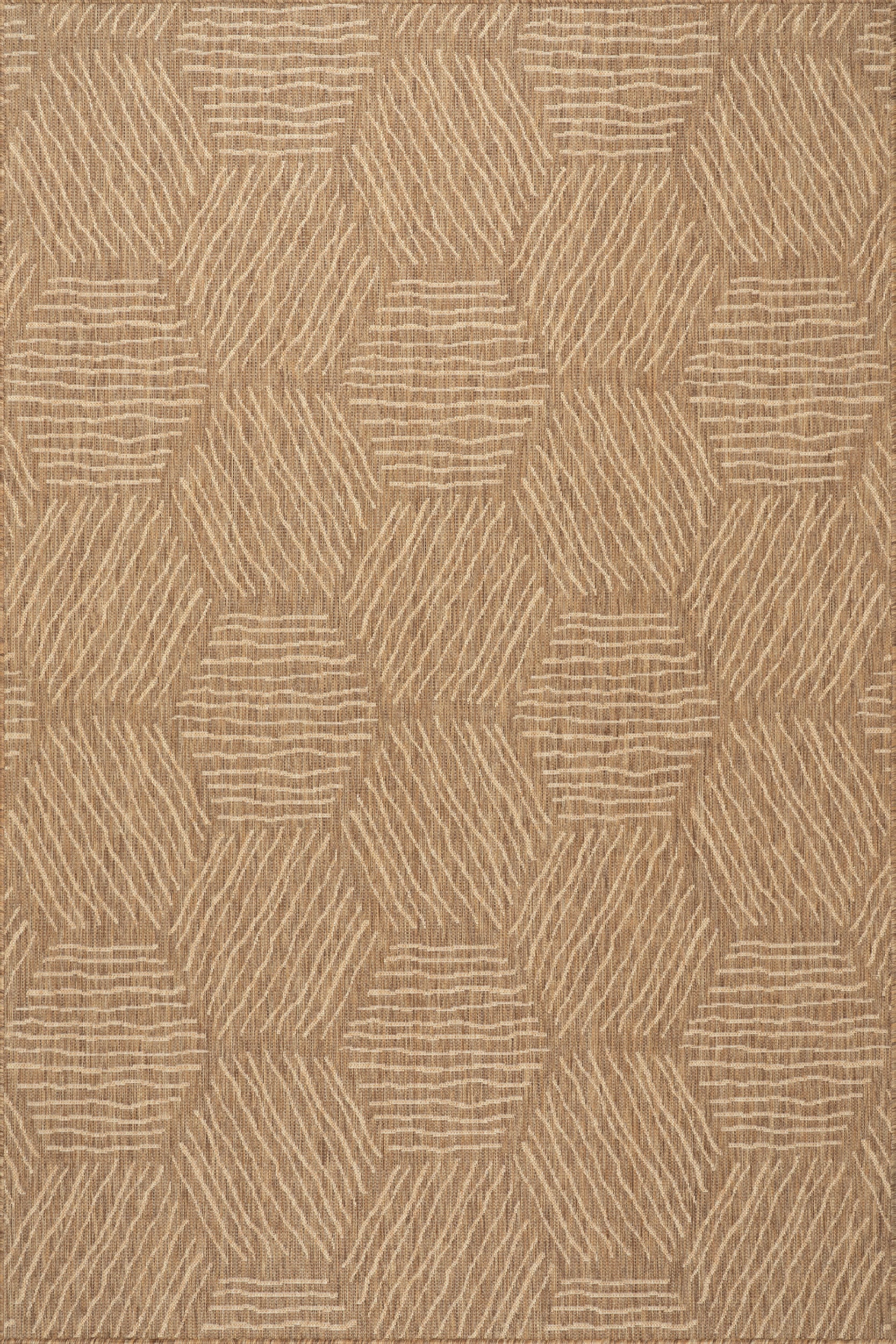 Rheza Geometric Indoor/Outdoor Rug | Light Brown