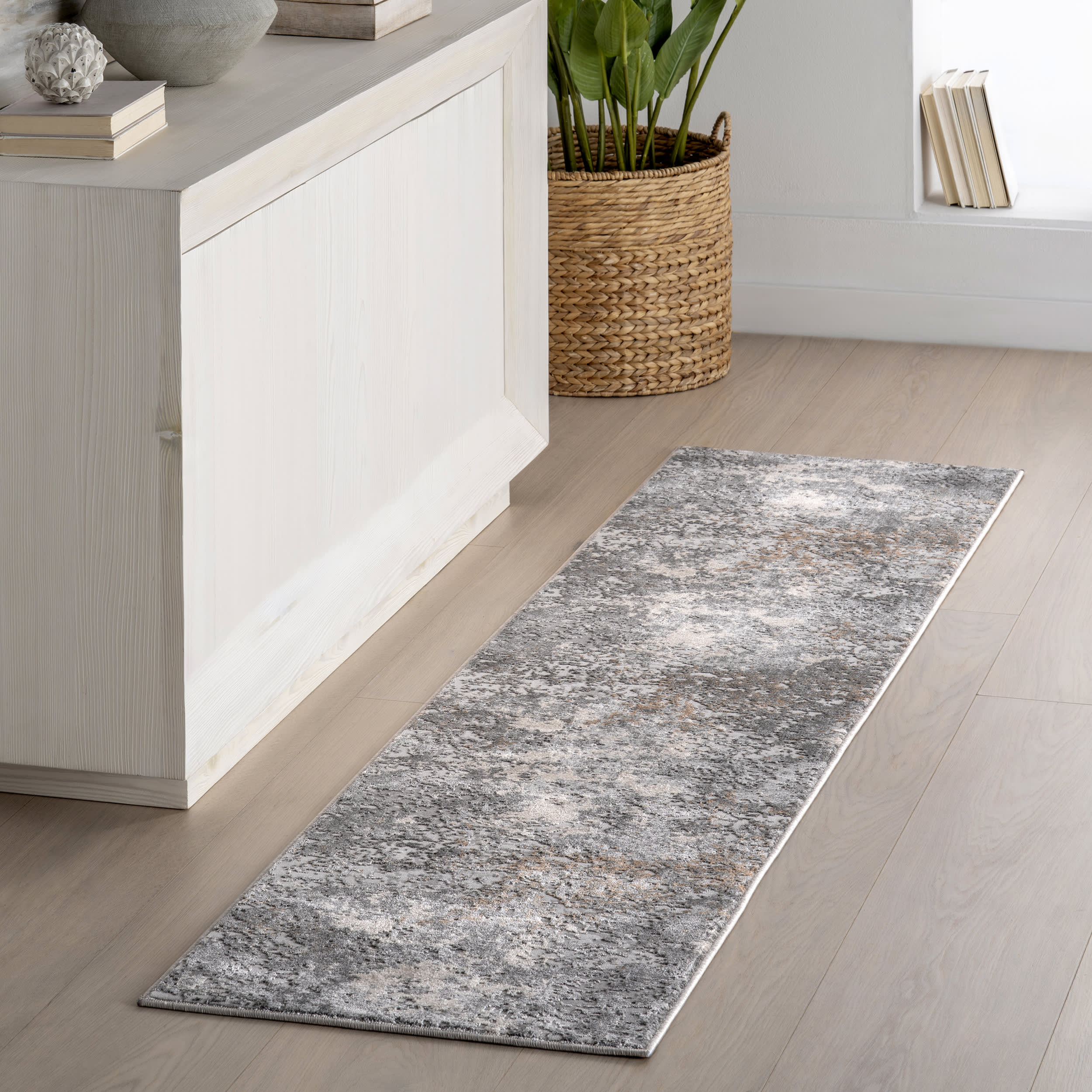 Ricki Mottled Abstract Rug | Grey - Image 2