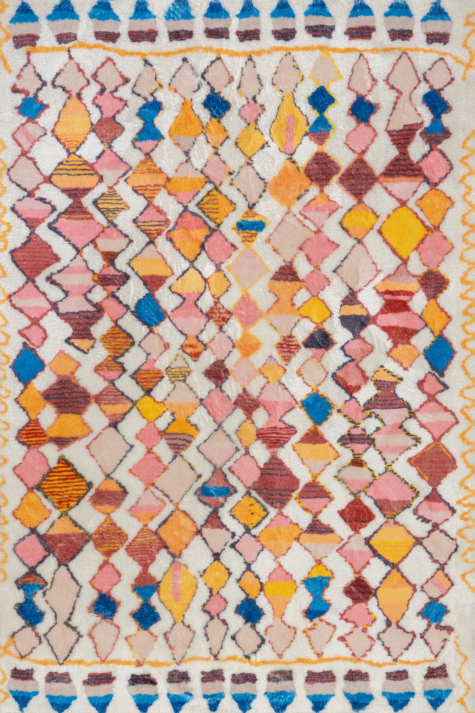 Ridge Trellis Washable Rug | Multicolor
