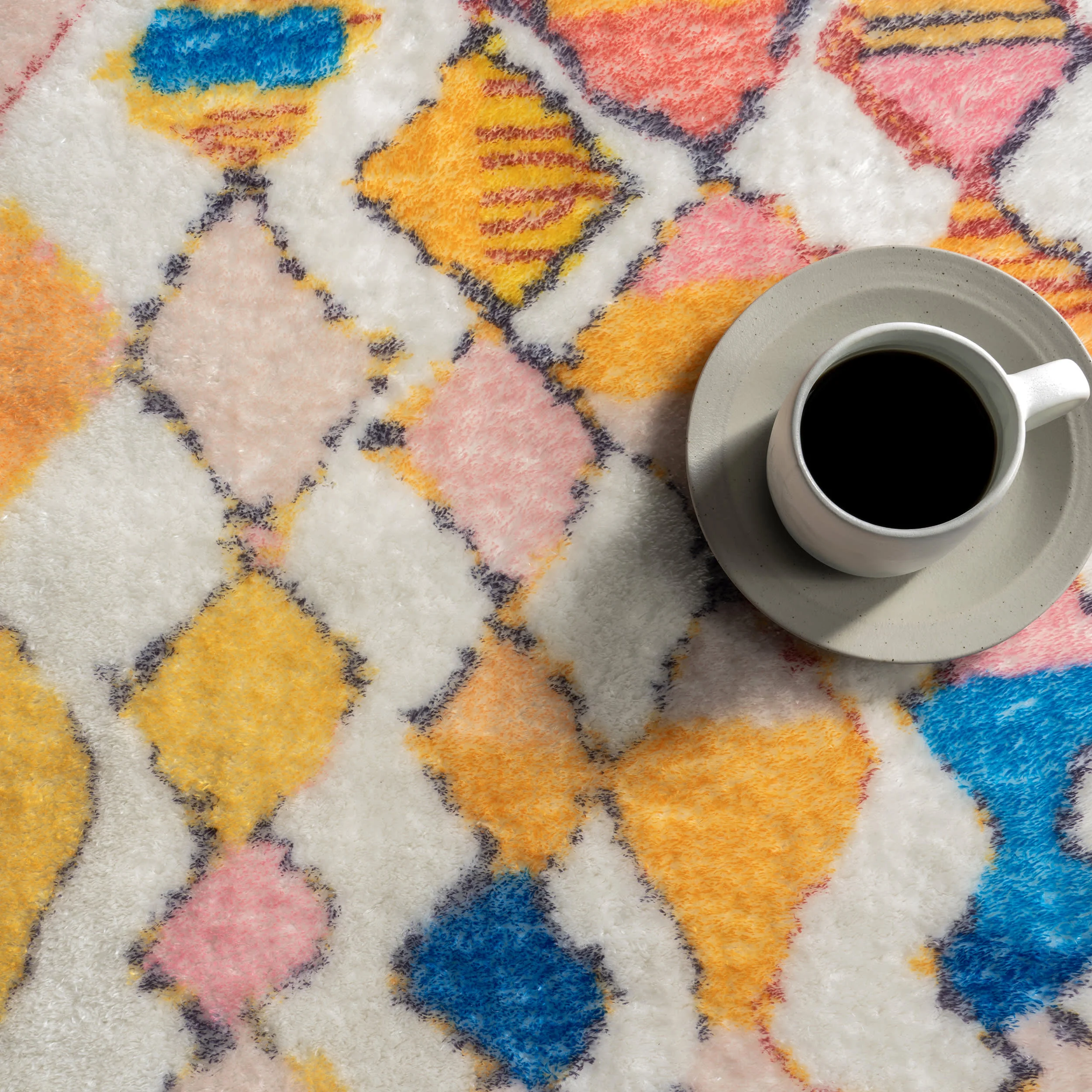 Ridge Trellis Washable Rug | Multicolor - Image 8