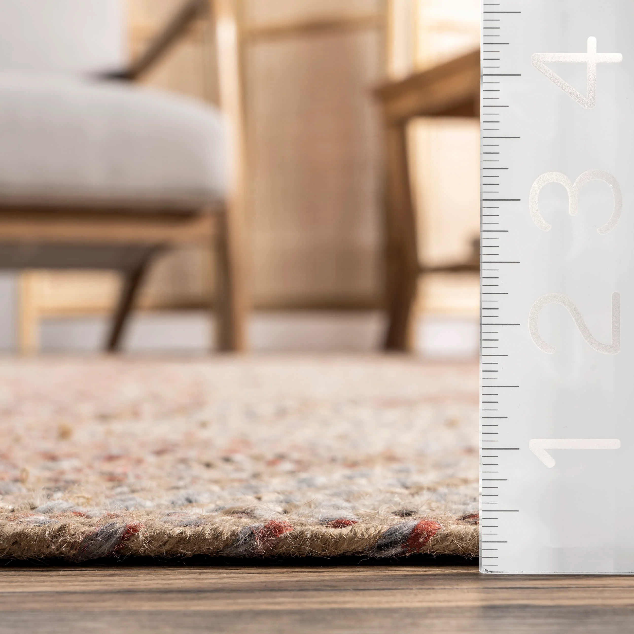 Ridzia Honeycomb Textured Rug | Natural - Image 5