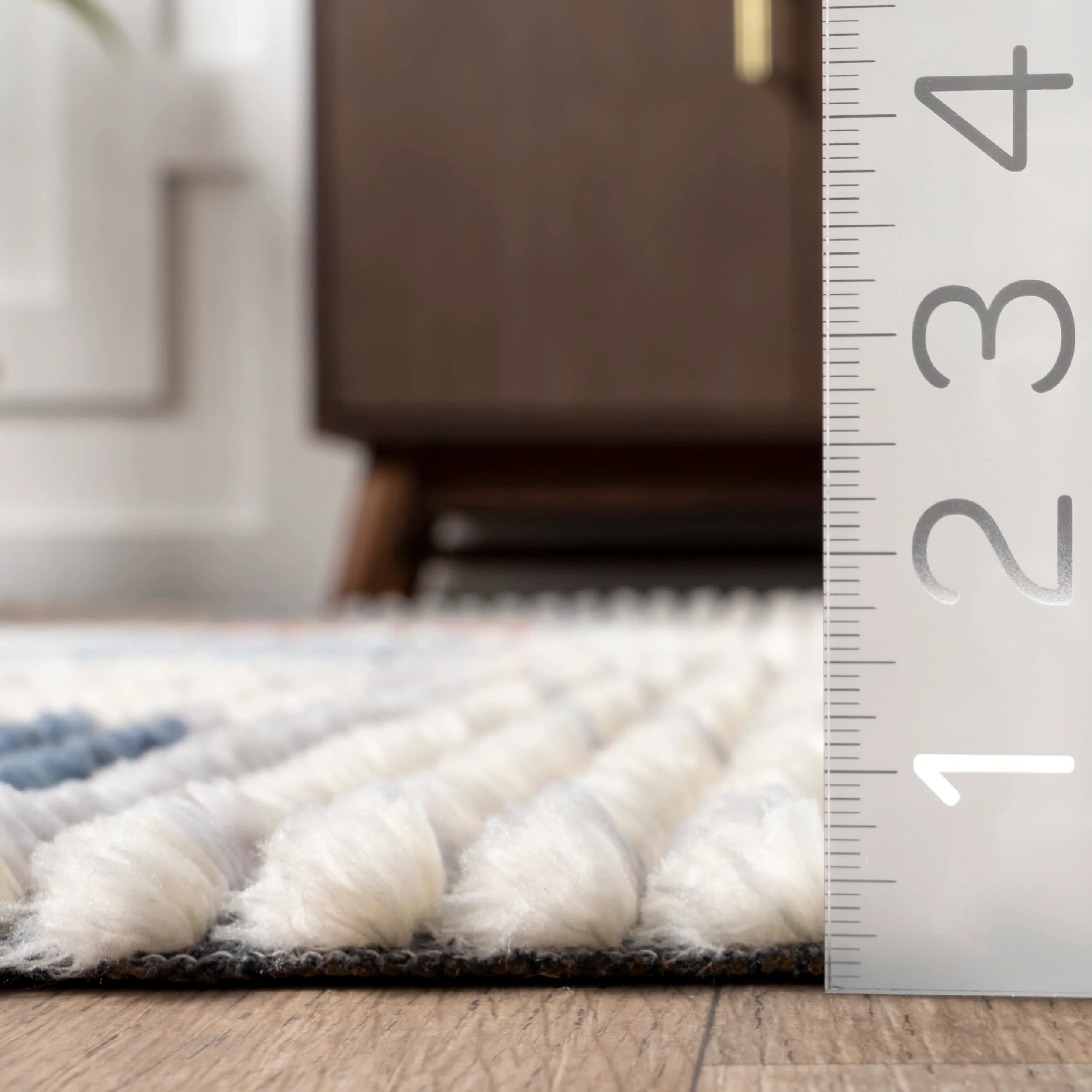 Riley Broken Squares Rug | Beige - Image 5