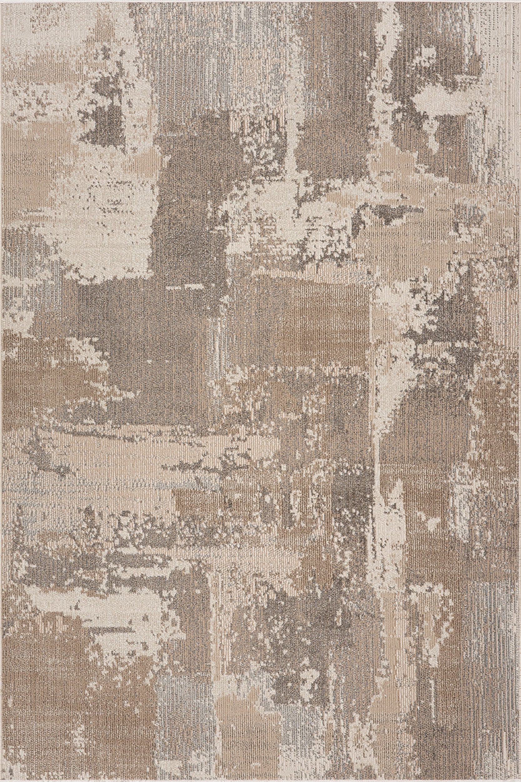 Rimalis Rustic Abstract Washable Rug | Brown