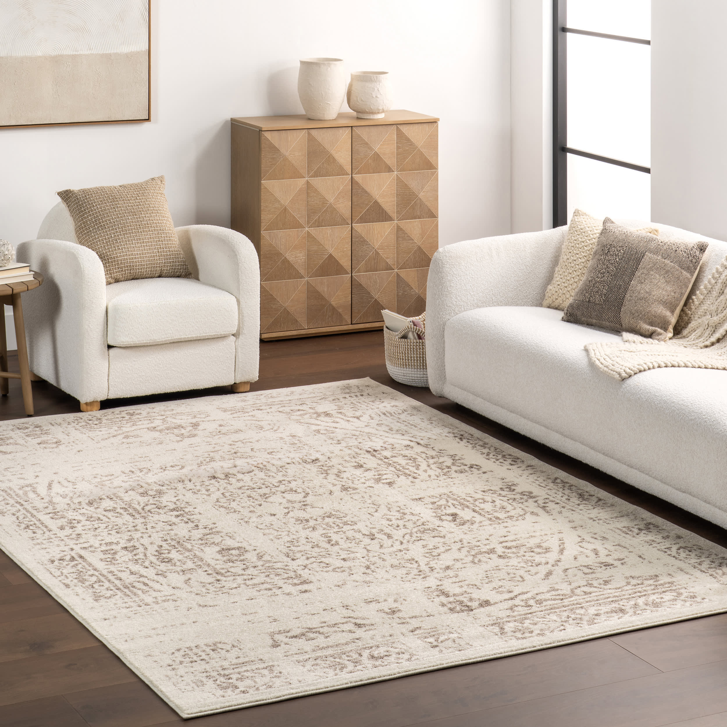 Ring Around The Rosette Rug | Beige - Image 2