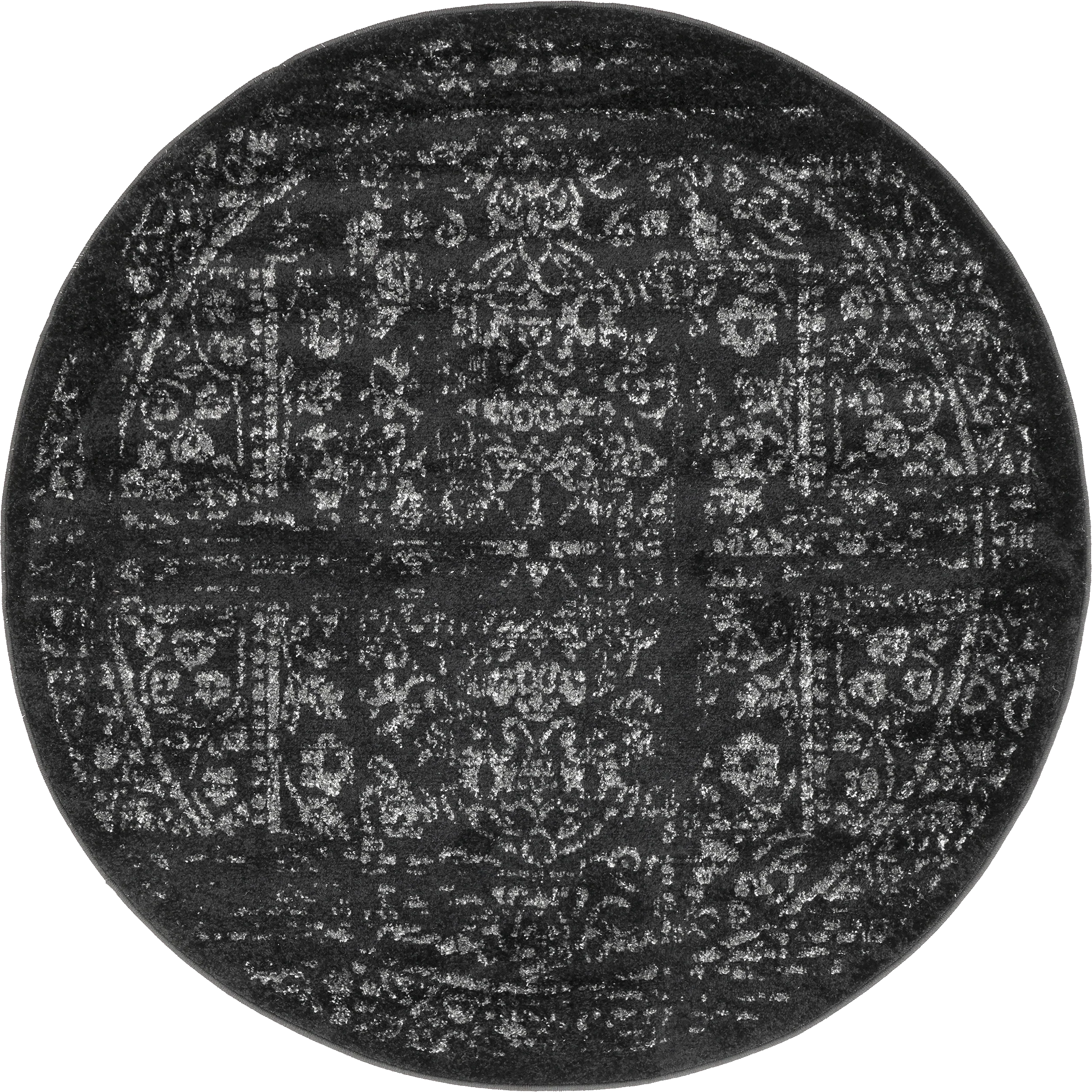 Ring Around The Rosette Rug | Black