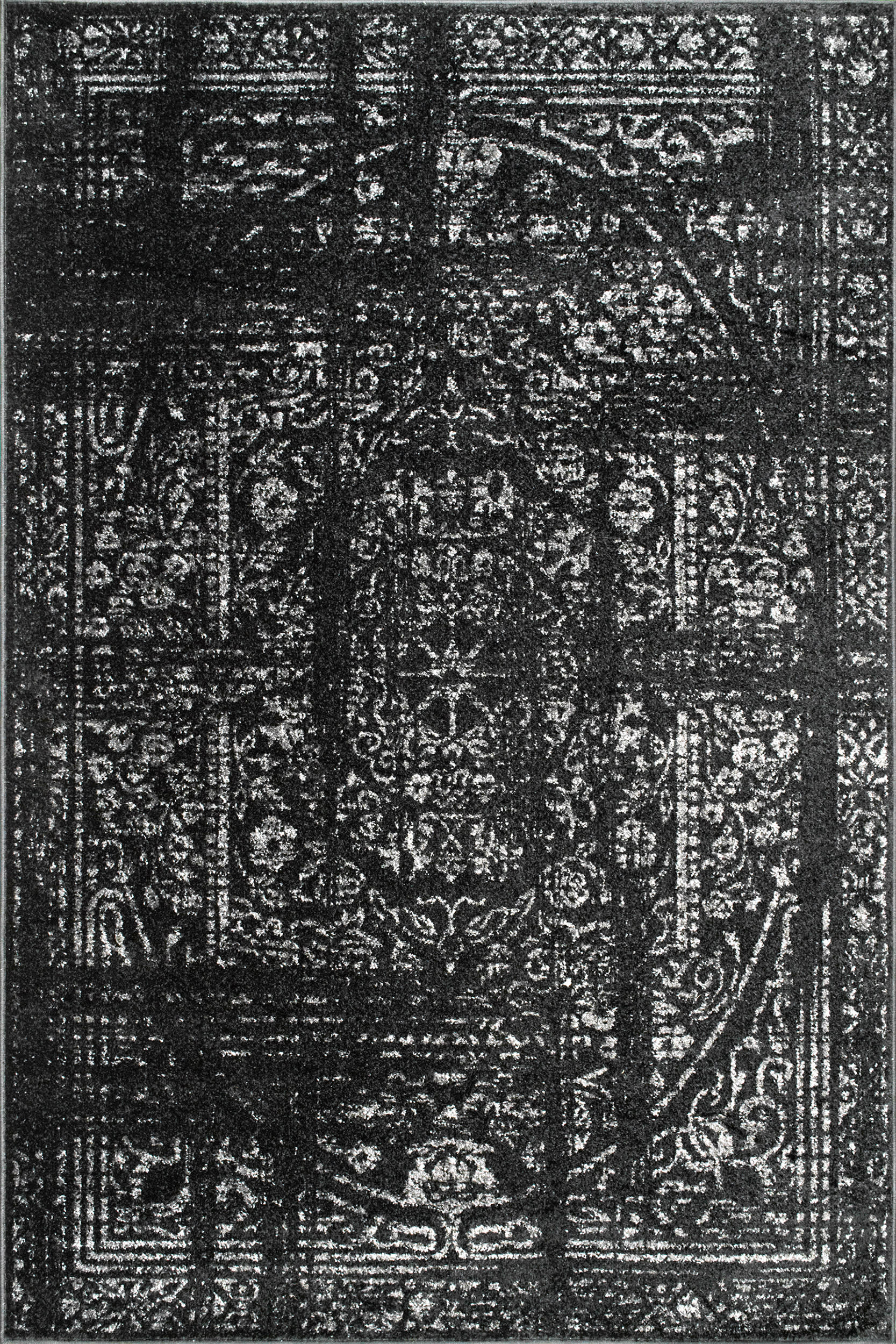 Ring Around The Rosette Rug | Black