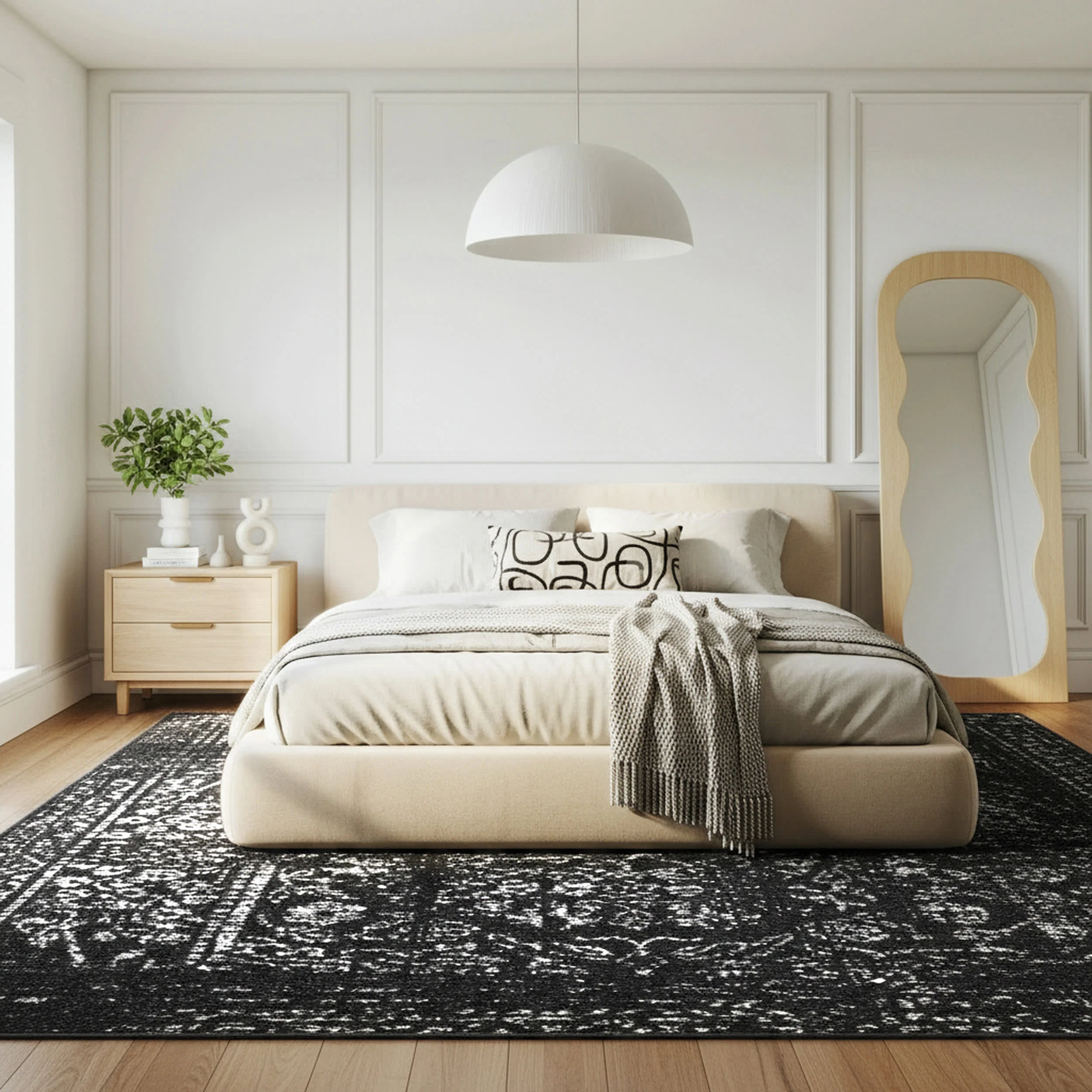 Ring Around The Rosette Rug | Black - Image 7