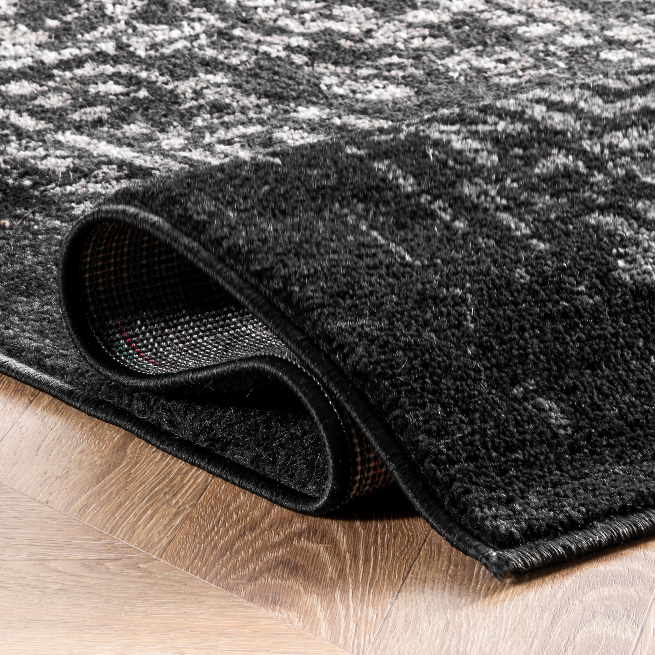 Ring Around The Rosette Rug | Black - Image 8