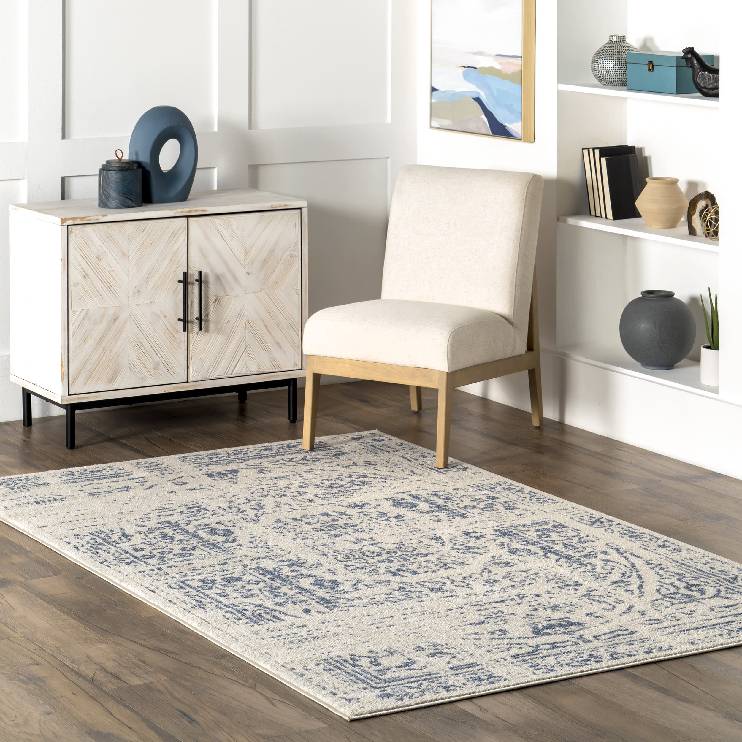 Ring Around The Rosette Rug | Blue - Image 2