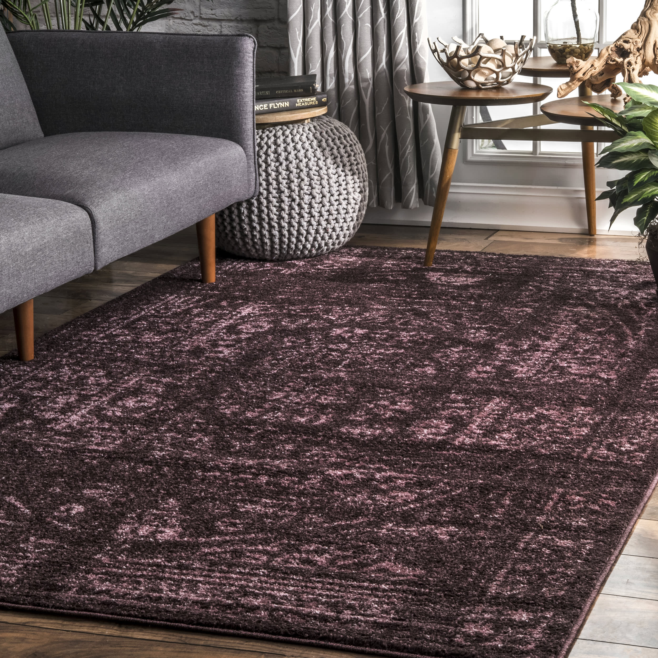 Ring Around The Rosette Rug | Burgundy - Image 2