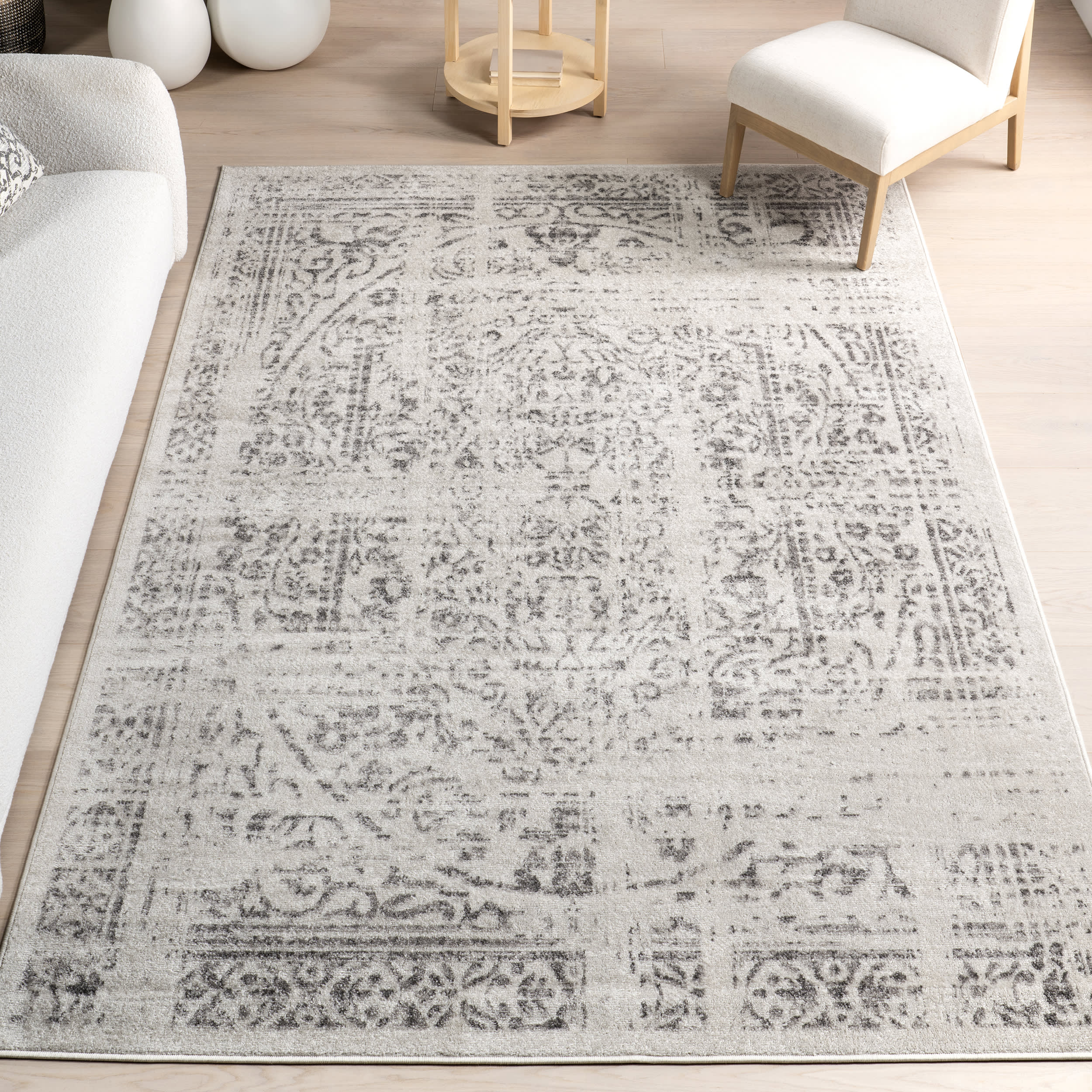Ring Around The Rosette Rug | Grey - Image 2
