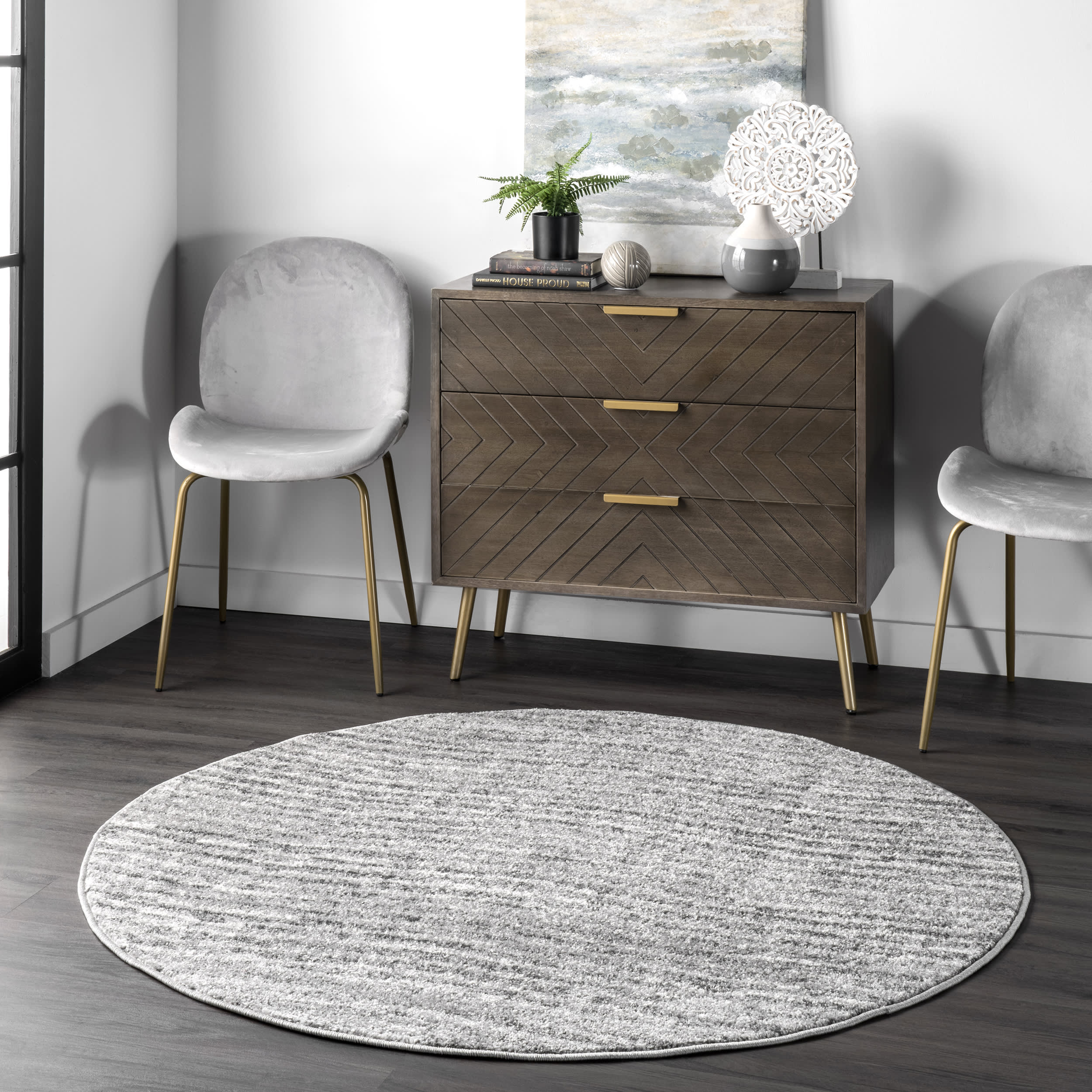 Ripple Waves Rug | Grey - Image 2