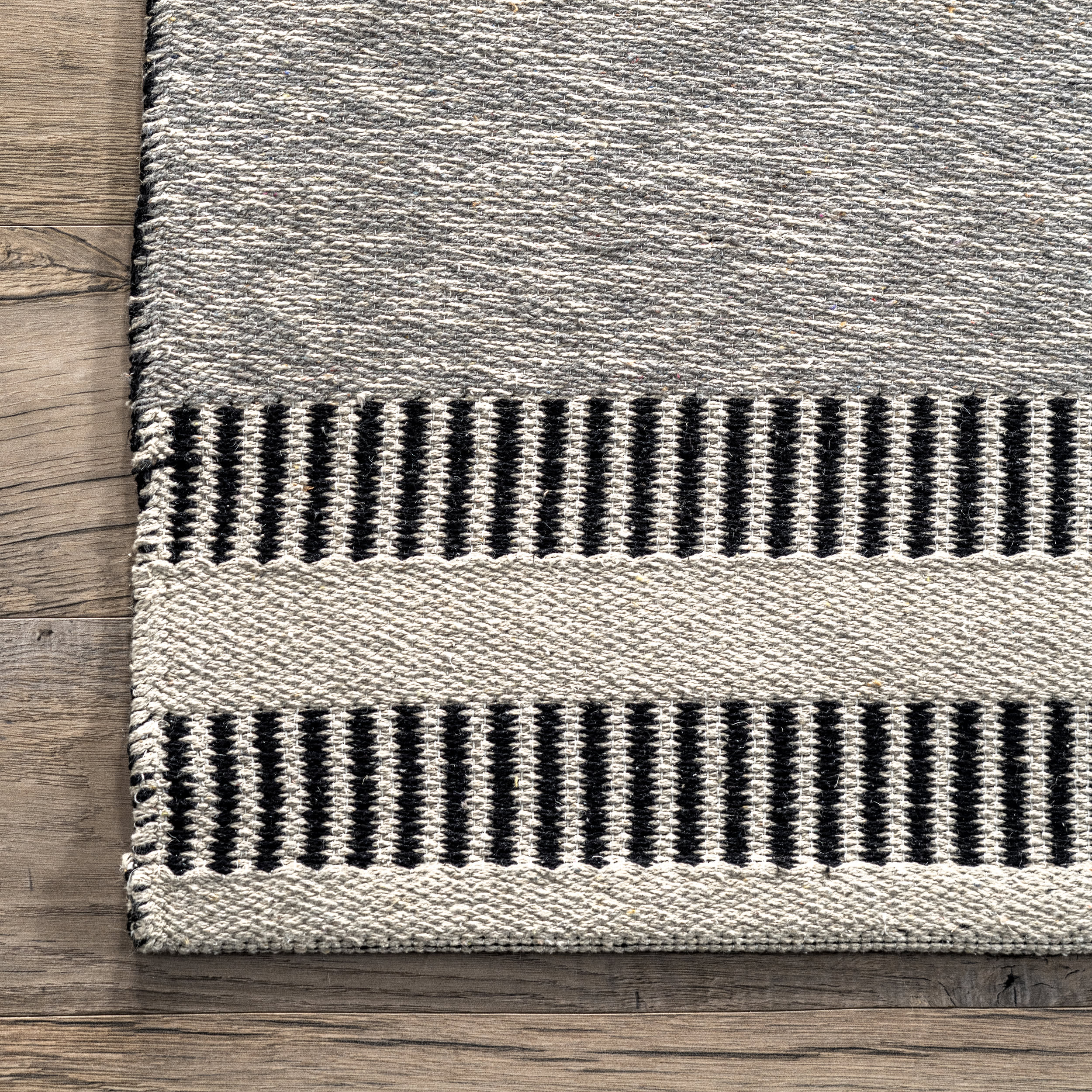 Rita Striped Waves Rug | Grey - Image 3
