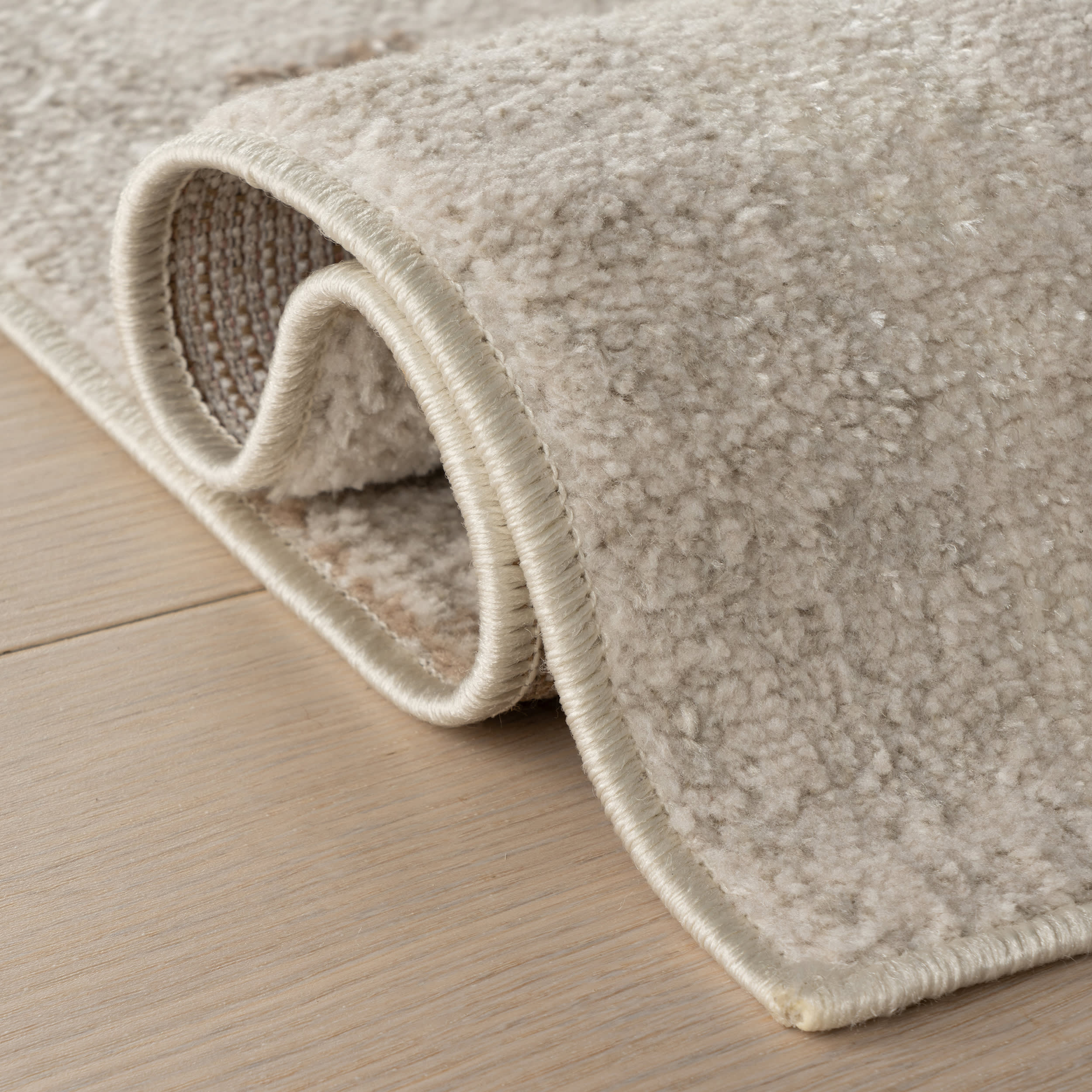 Riven Rustic Abstract Washable Rug | Beige - Image 11