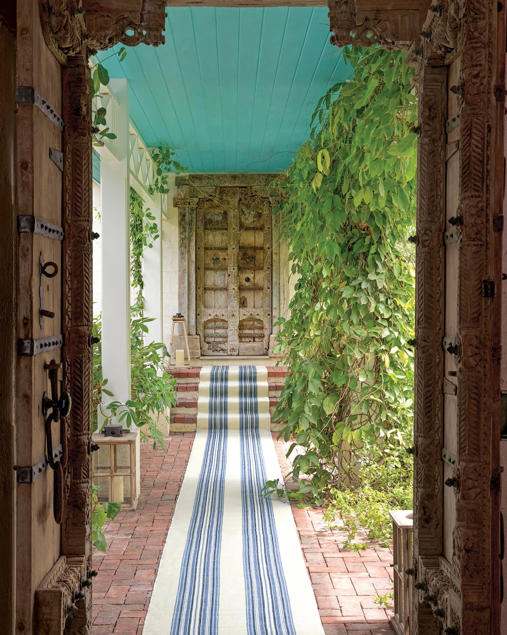 Road Runner Handwoven Indoor/Outdoor Rug | Blue - Image 2