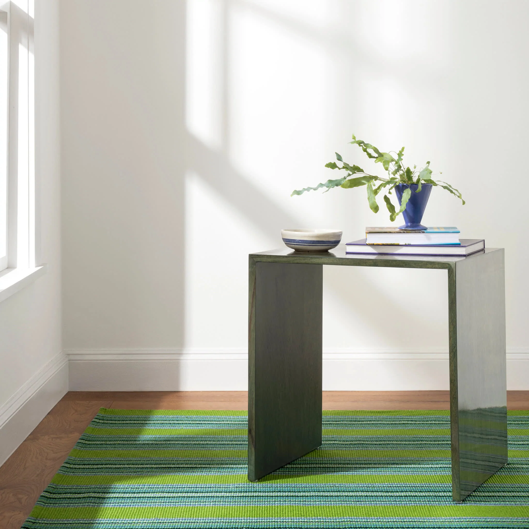 Road Runner Handwoven Indoor/Outdoor Rug | Green - Image 2