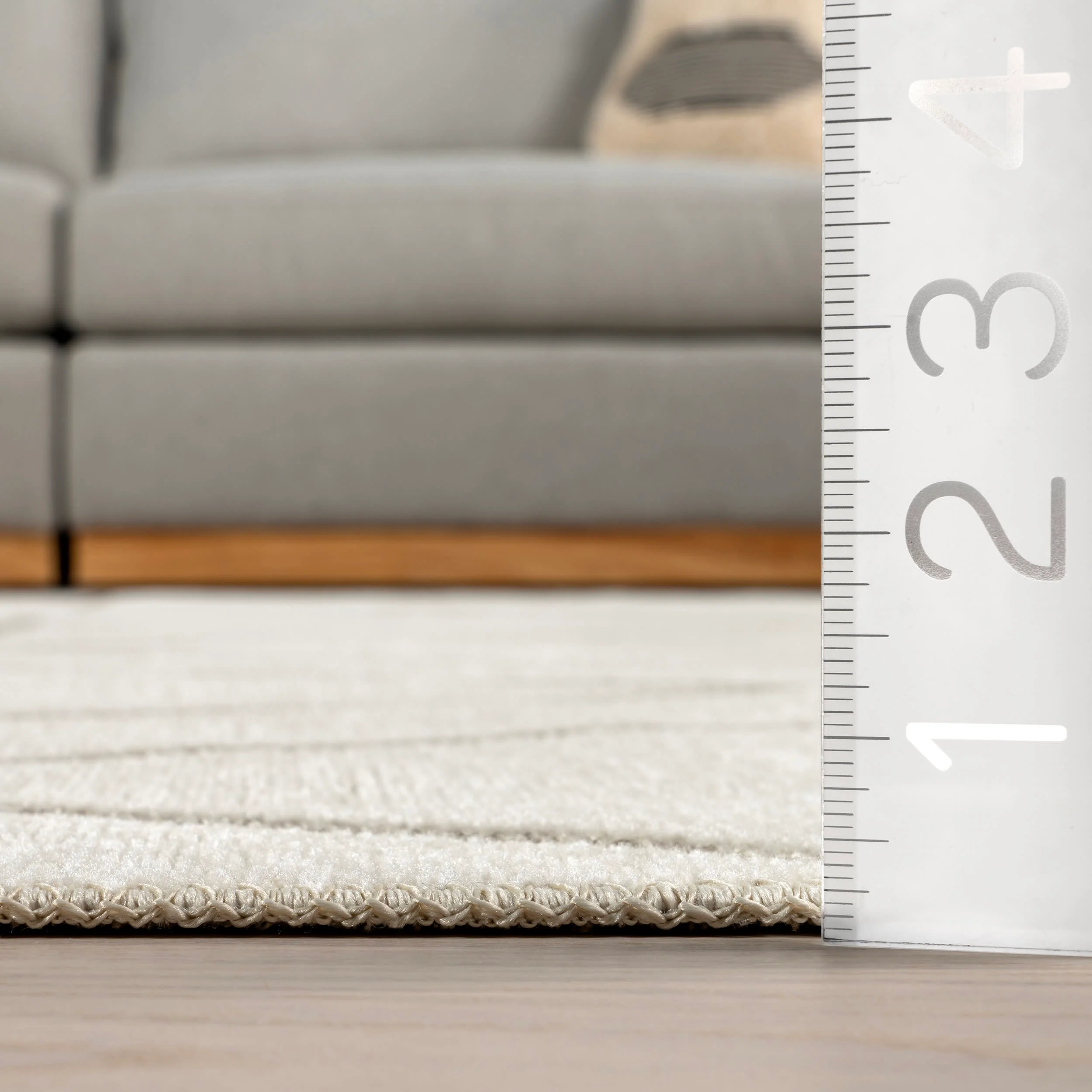 Rochelle Geometric Reversible Washable Rug | Beige - Image 6