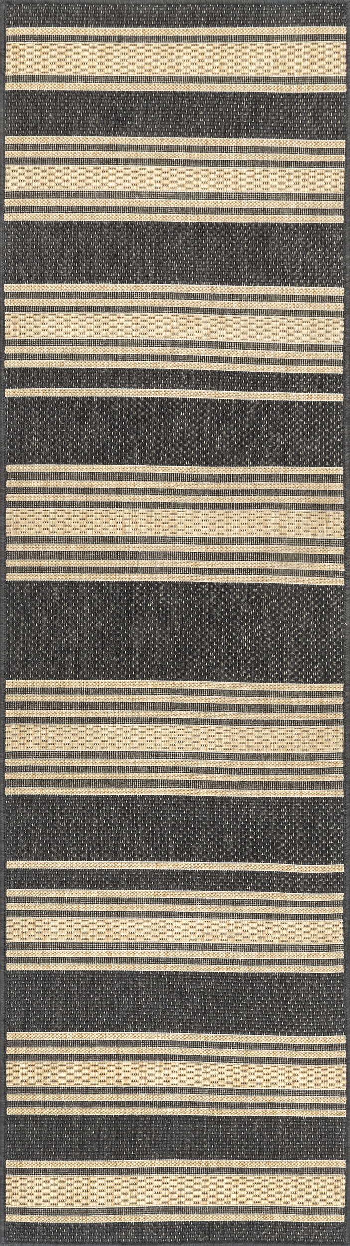 Romy Striped Indoor/Outdoor Rug | Charcoal