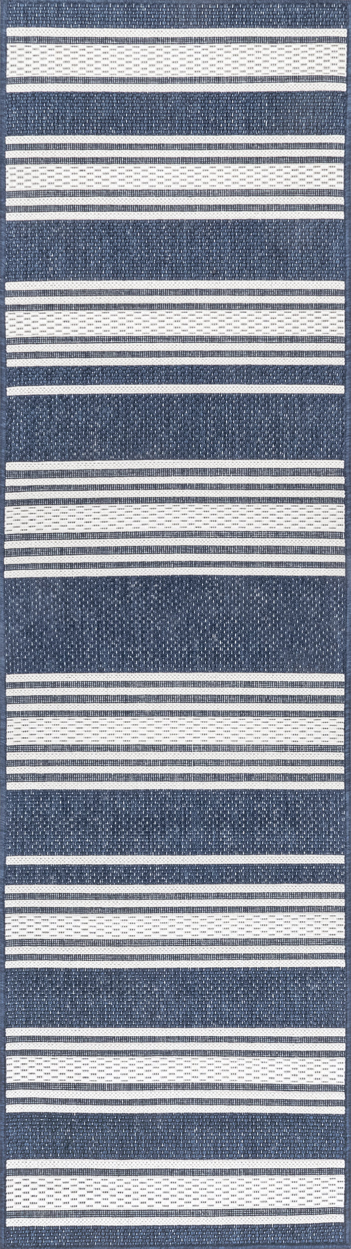 Romy Striped Indoor/Outdoor Rug | Navy