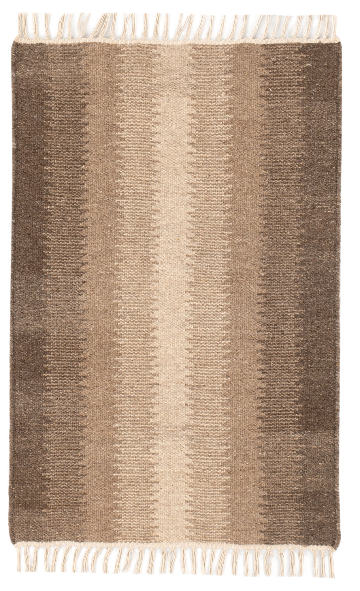 Ronan Ikat Handwoven Wool Rug | Natural