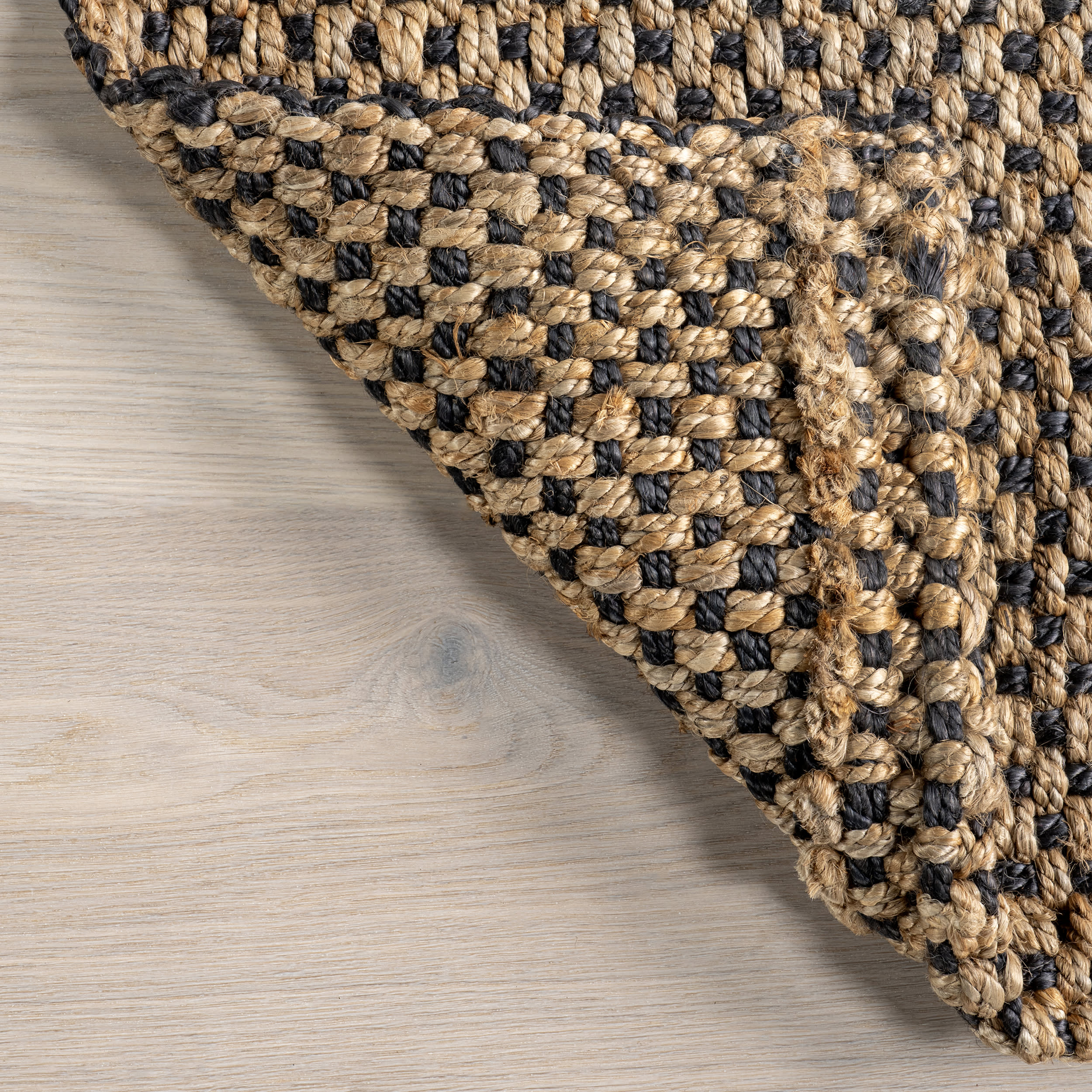 Rooney Geometric Chunky Jute Rug | Natural - Image 6