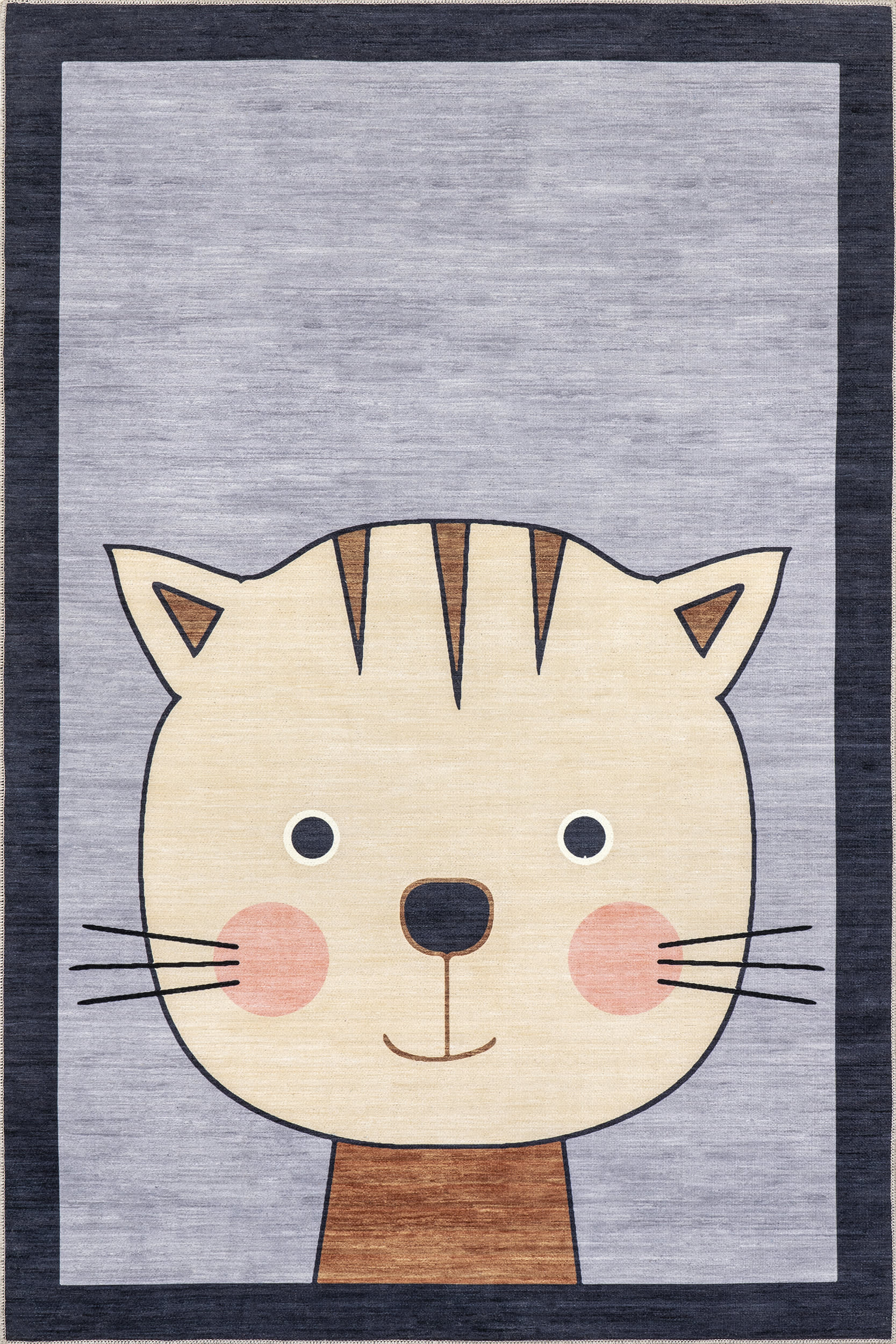 Rori Kids Cat Washable Rug | Navy