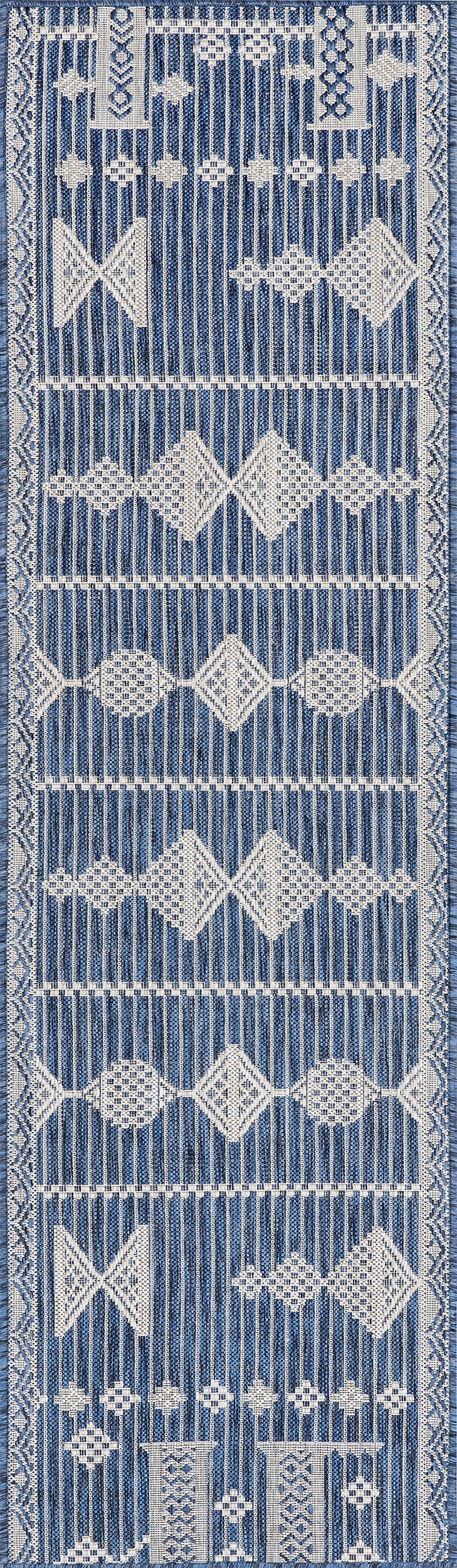 Rosalia Paneled Indoor/Outdoor Rug | Blue