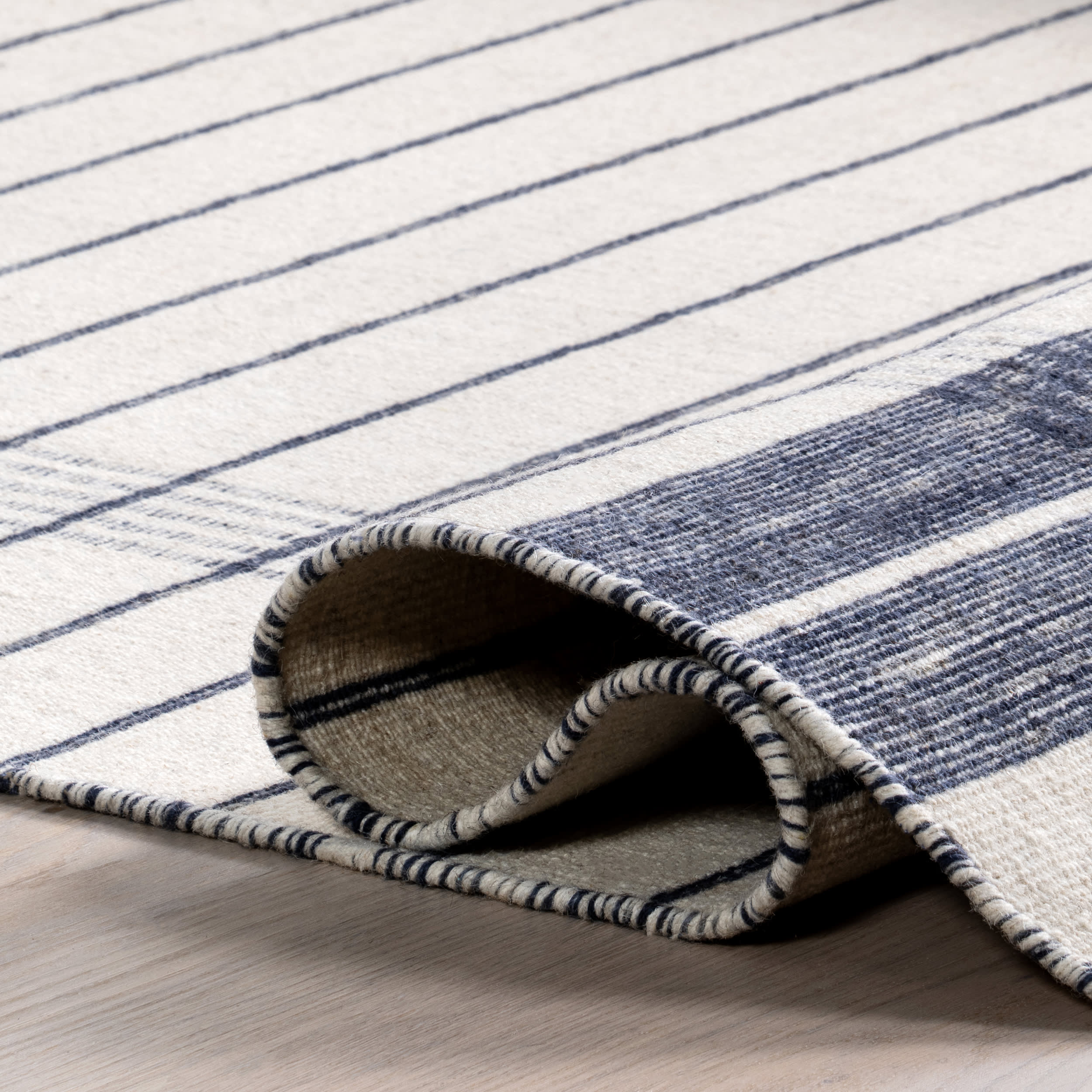 Rosalina Plaid Fringed Rug | Ivory - Image 8