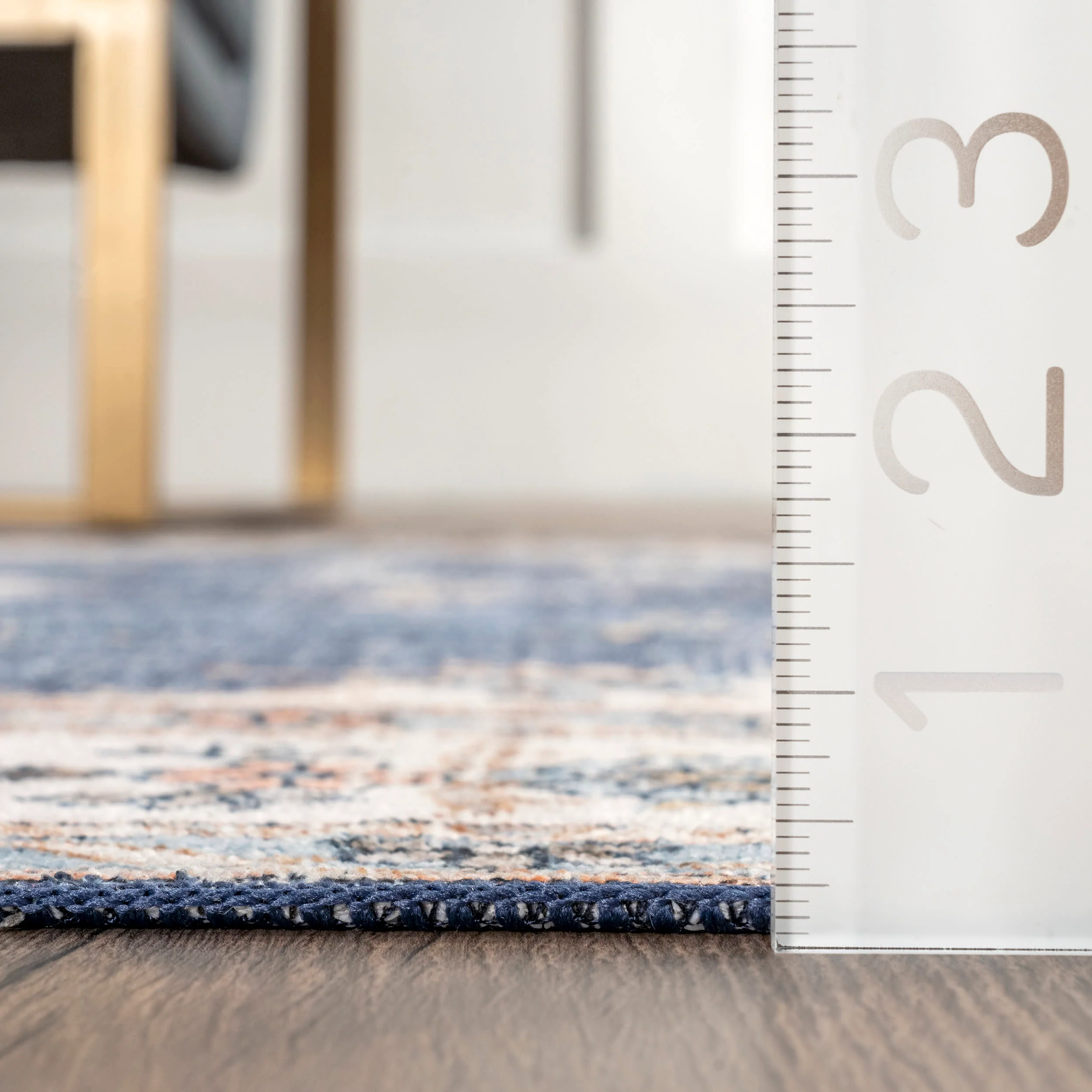 Rosette Medallion Washable Rug | Blue - Image 5