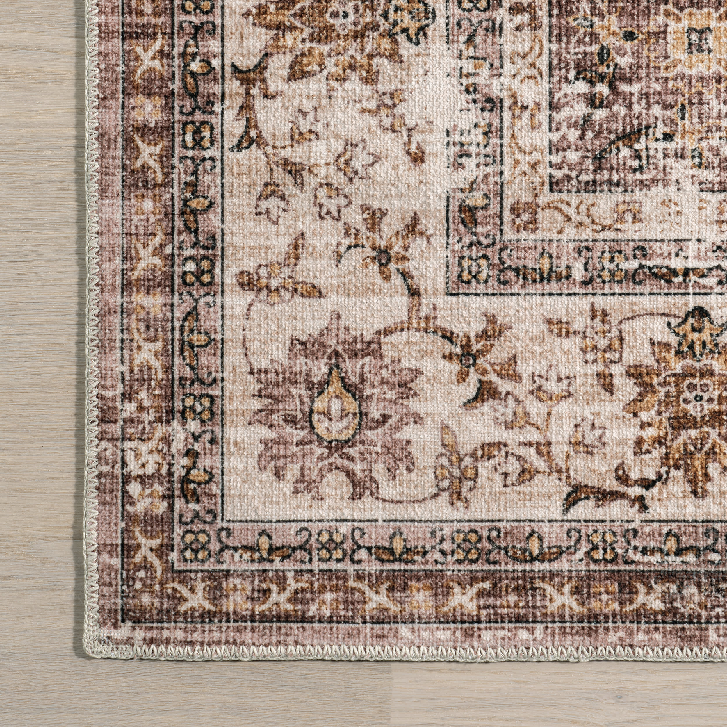 Rosewood Vintage Washable Rug | Blush - Image 3