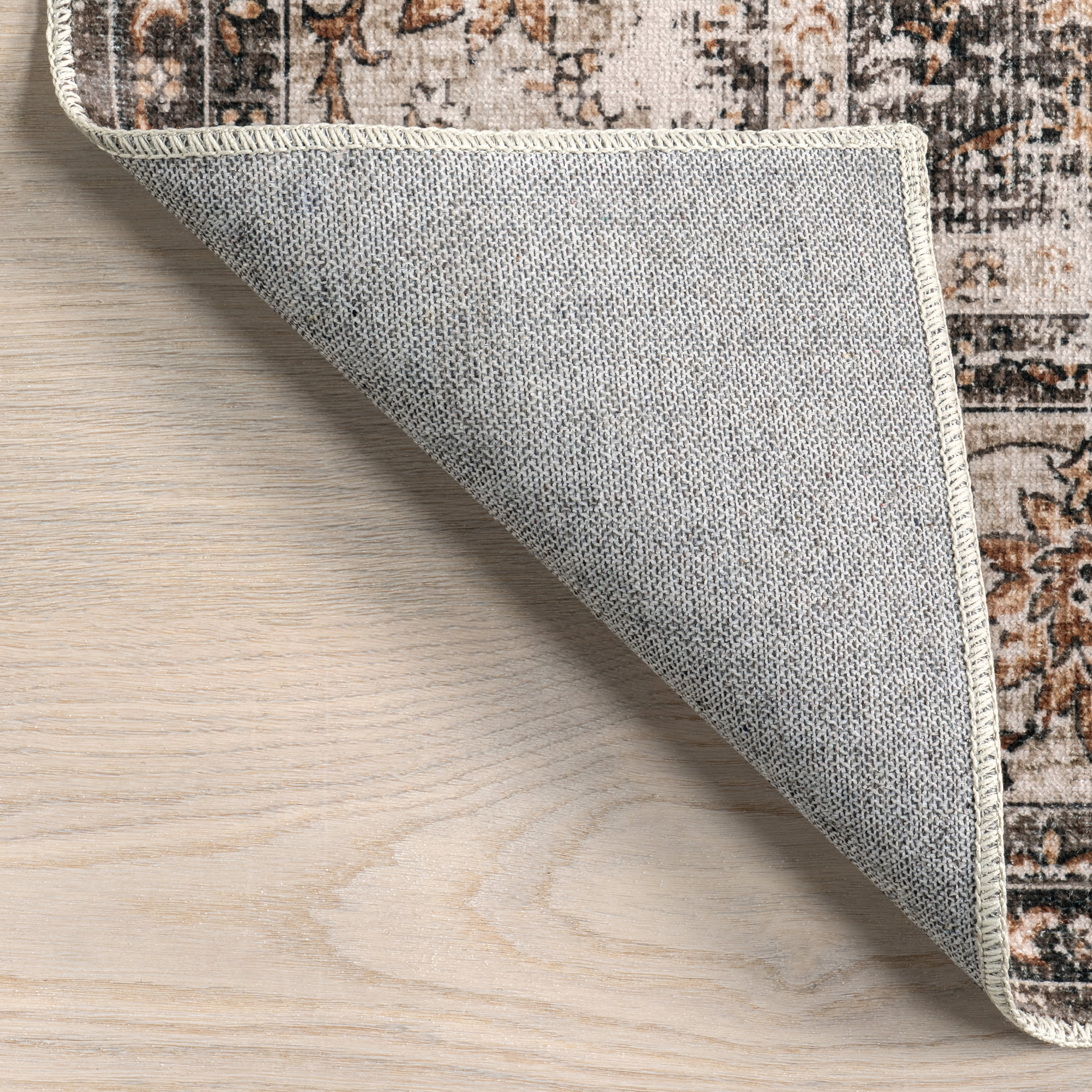 Rosewood Vintage Washable Rug | Brown - Image 5