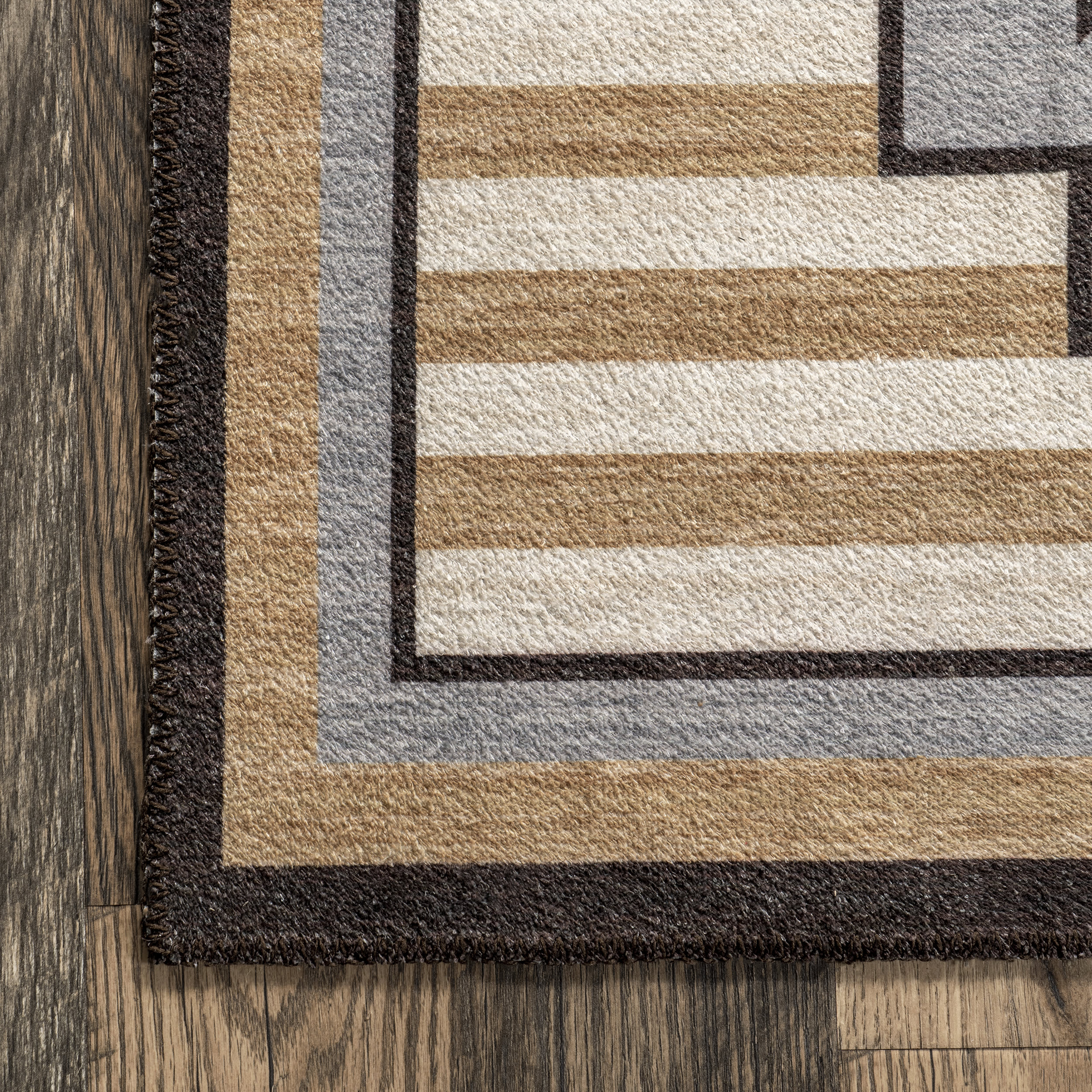 Rosita Washable Aztec Rug | Grey - Image 3
