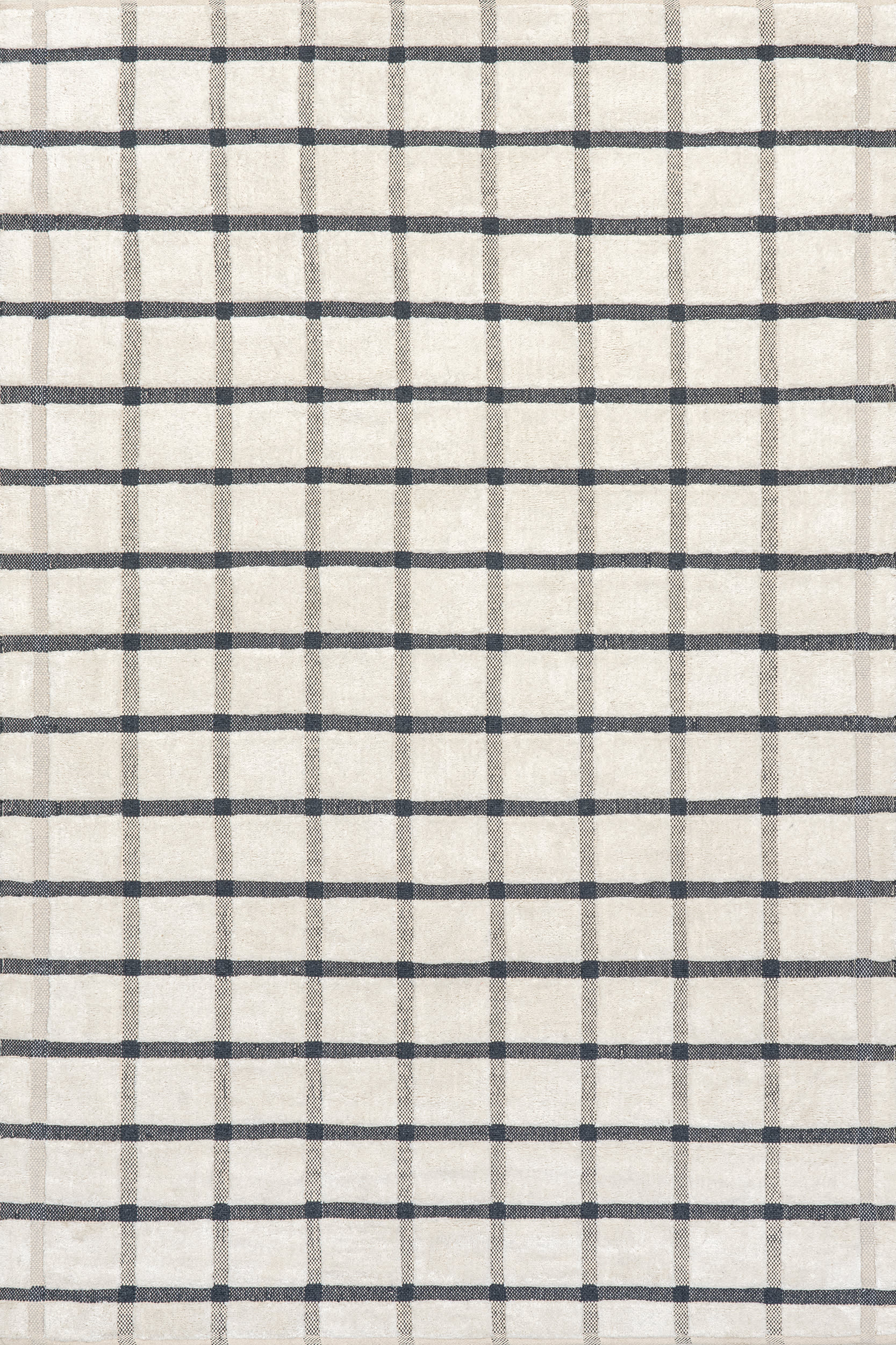 Rowena Checked Wool Rug | Ivory