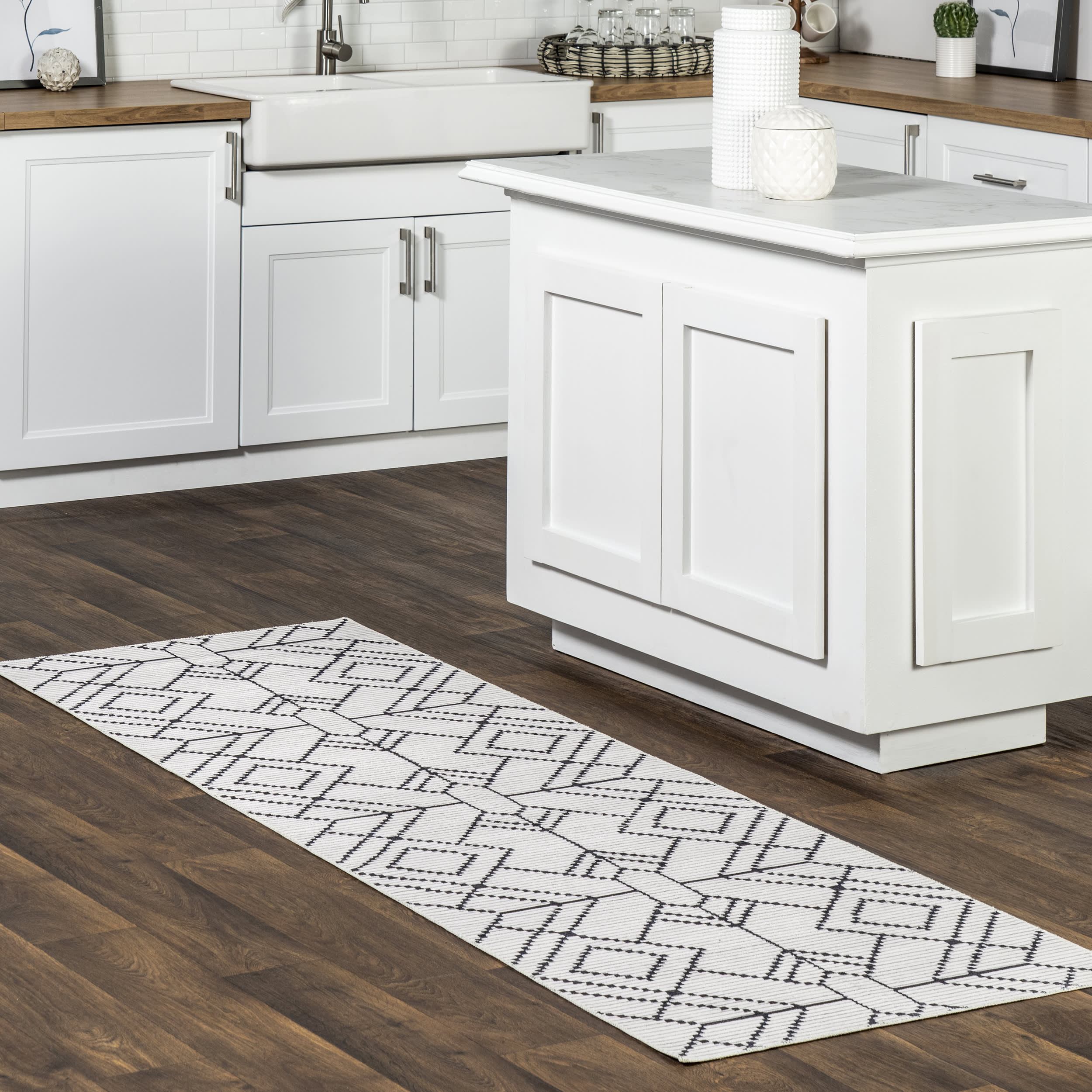 Roxanne Washable Geometric Rug | Ivory - Image 2
