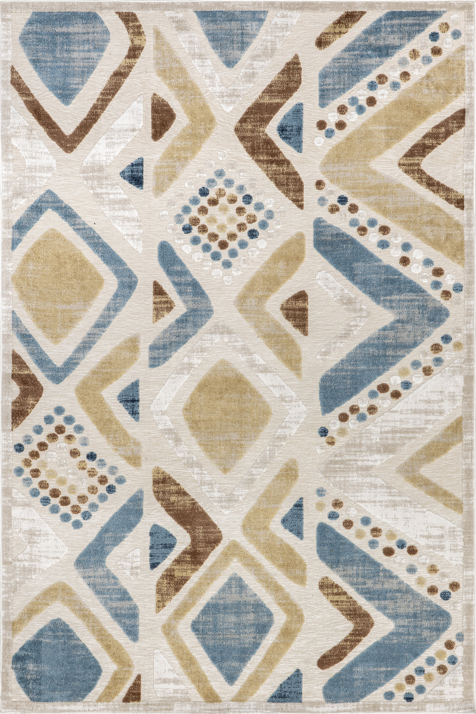 Rozie Kids Washable Colorful Rug | Blue Multicolor