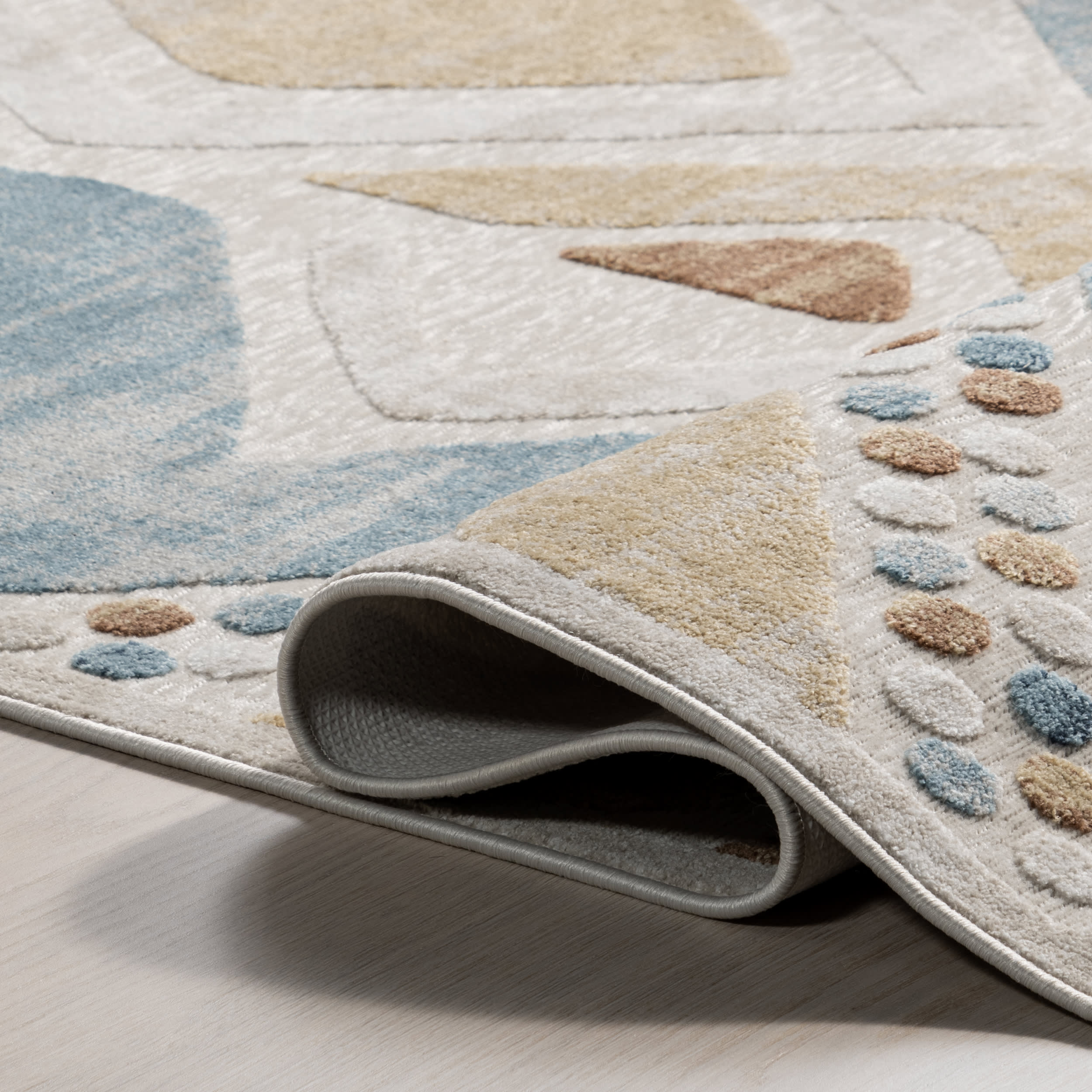 Rozie Kids Washable Colorful Rug | Blue Multicolor - Image 8
