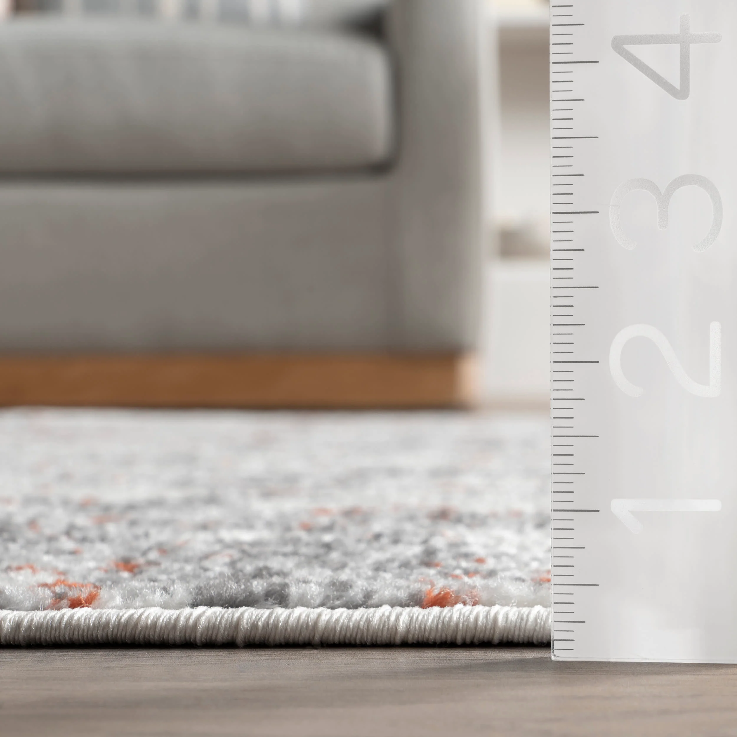 Ruby Distressed Mist Rug | Red - Image 5